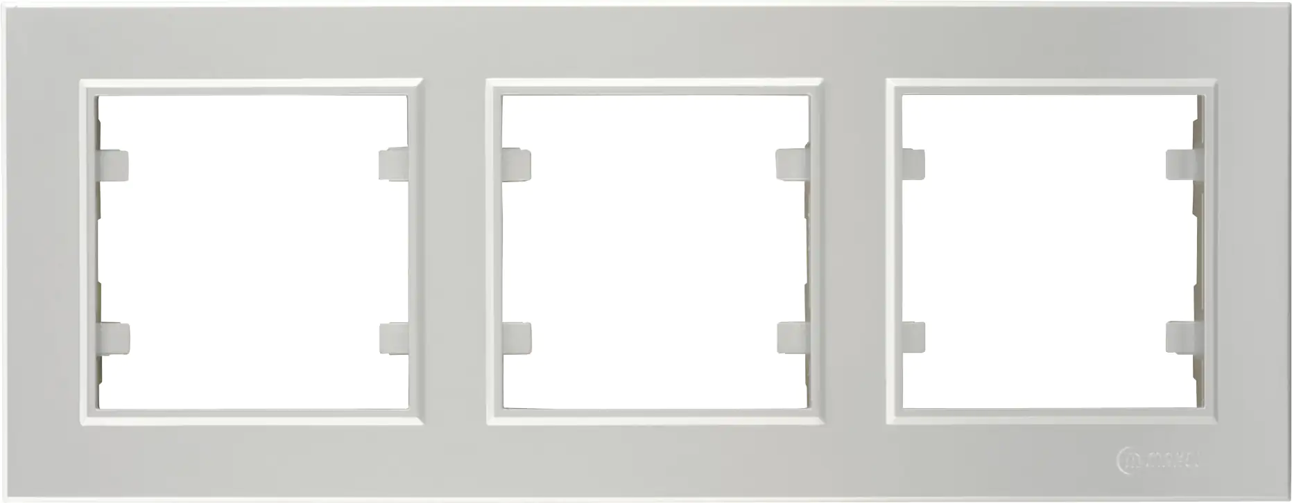 Unitec Abdeckrahmen 3-fach, waagerecht siber, Serie Karea Unitec Abdeckrahmen 3-fach, waagerecht siber, Serie Karea