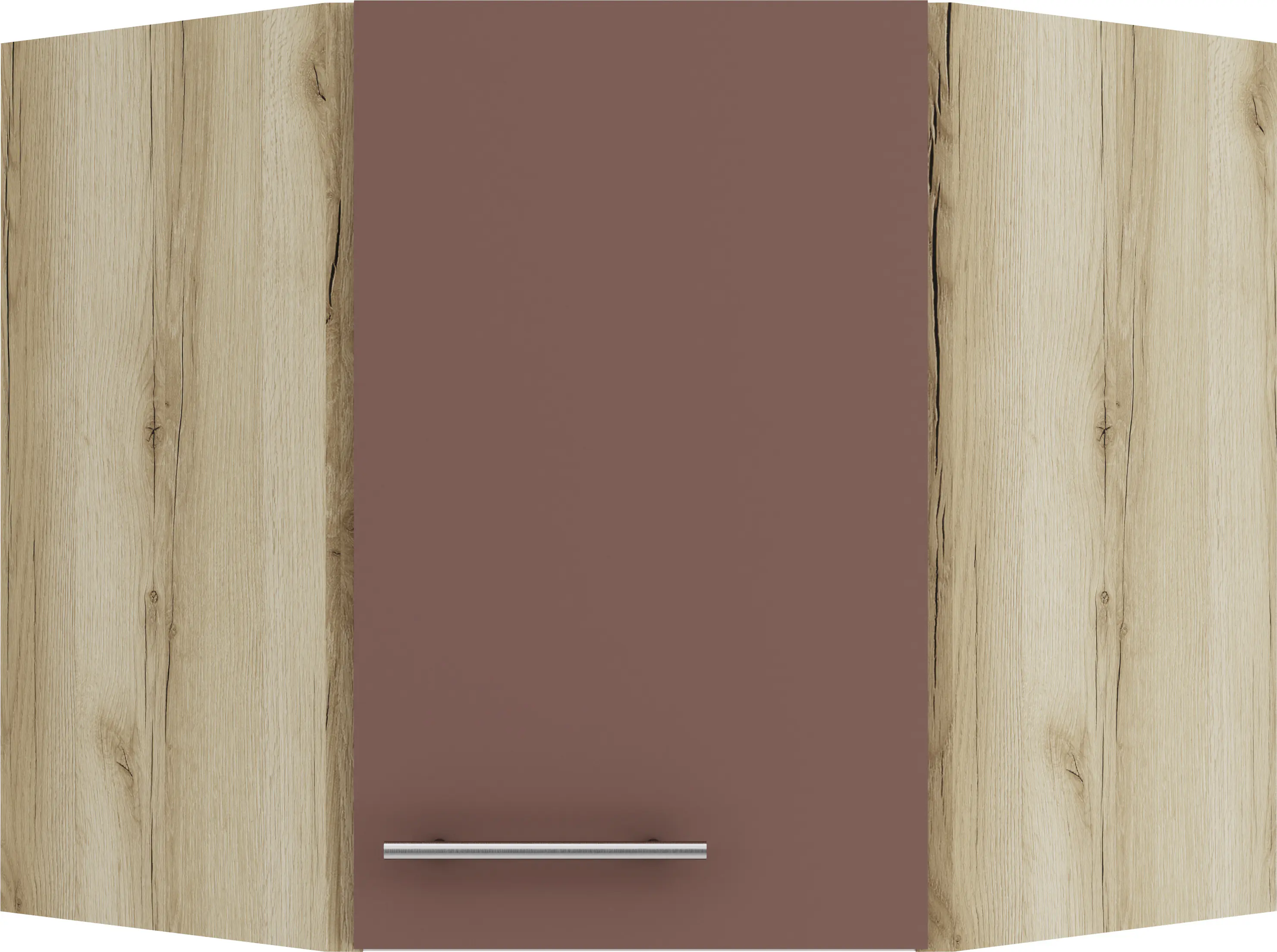 Optifit Eckoberschrank Bari 407 rostrot/eiche 60 cm