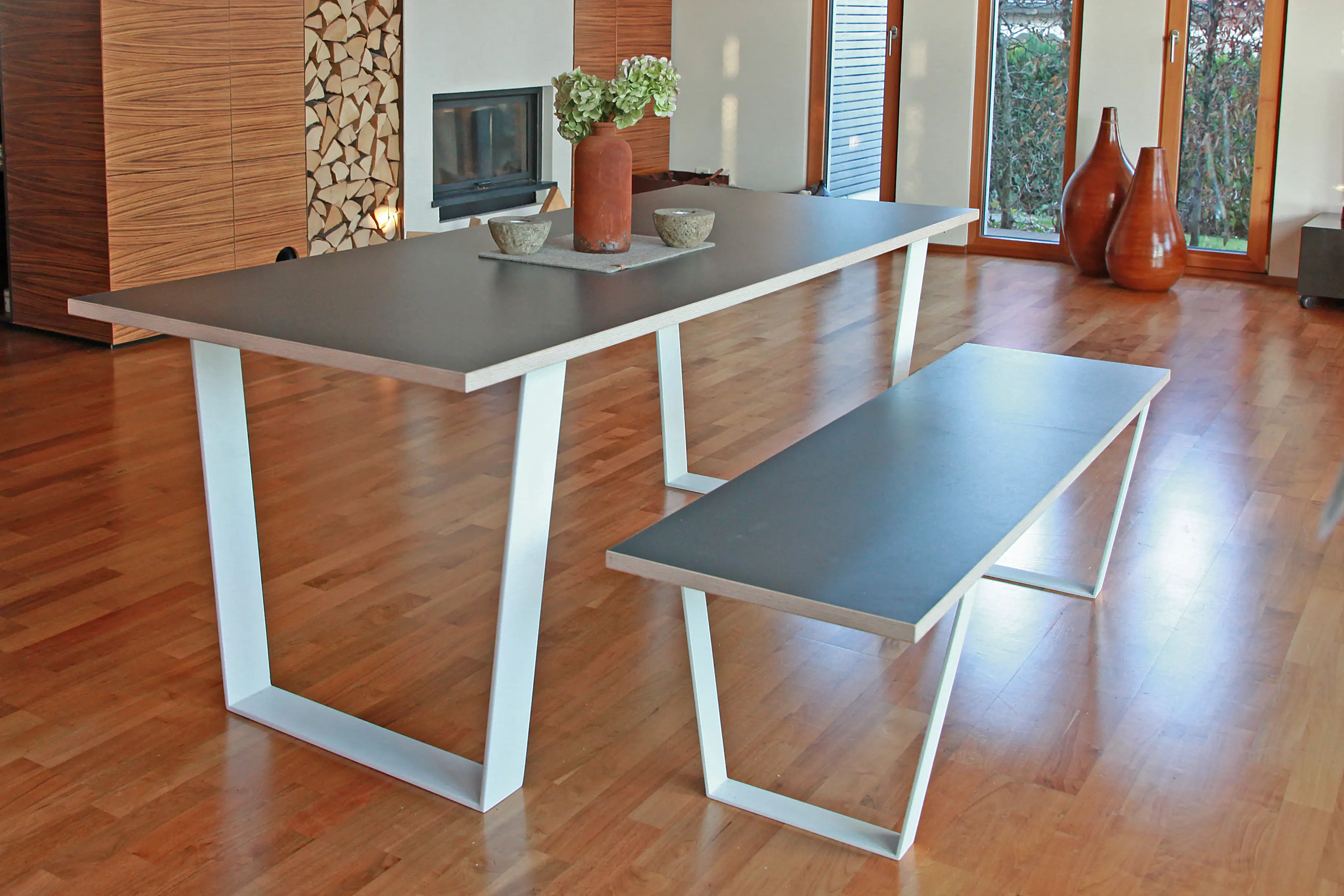 Dieda Tischbein V-Form weiß Maße: 71,0 x 70,0 x 10,0 cm