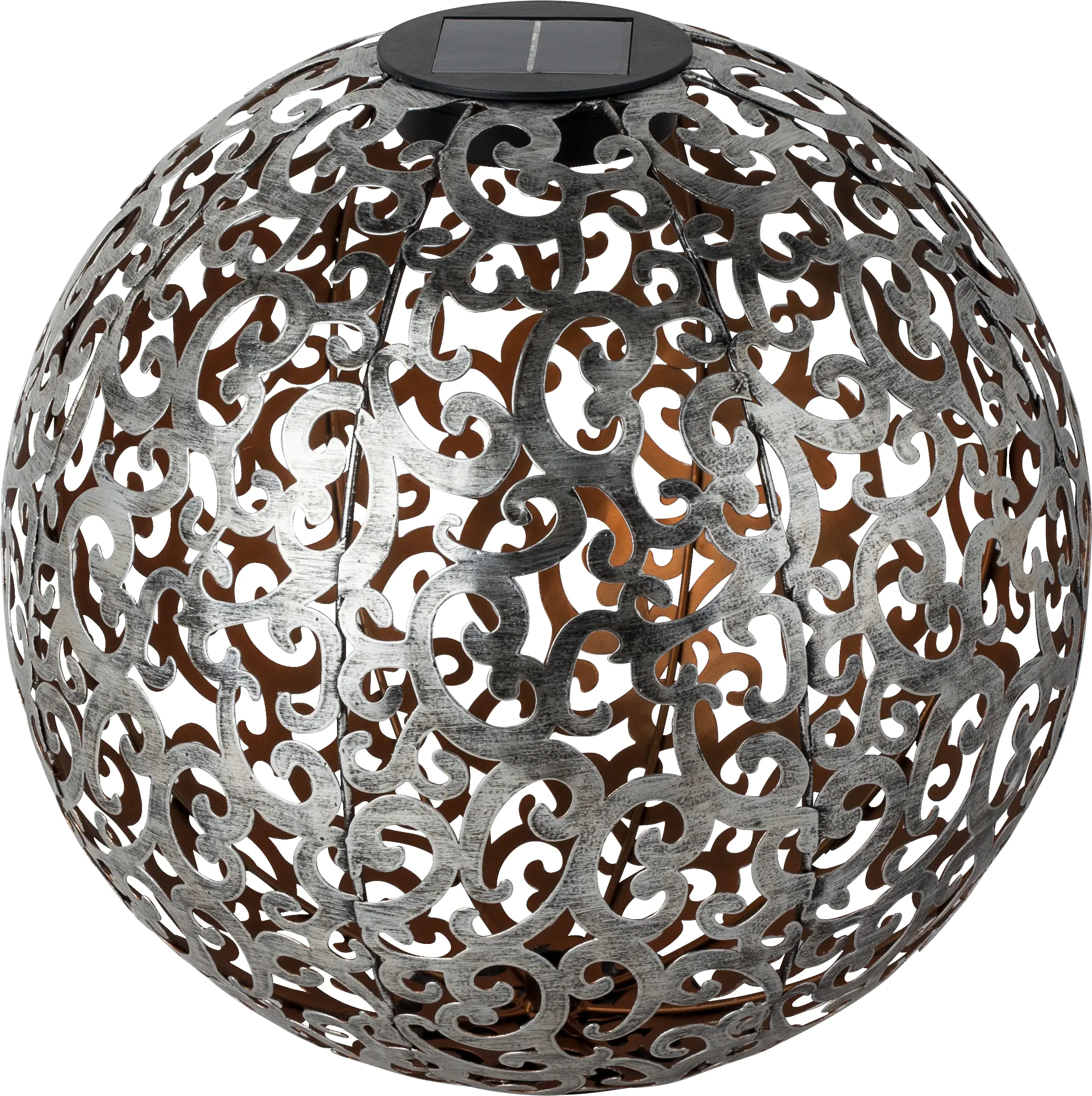 TrendLine LED Solarleuchte Kugel mit Erdspieß Standplatte