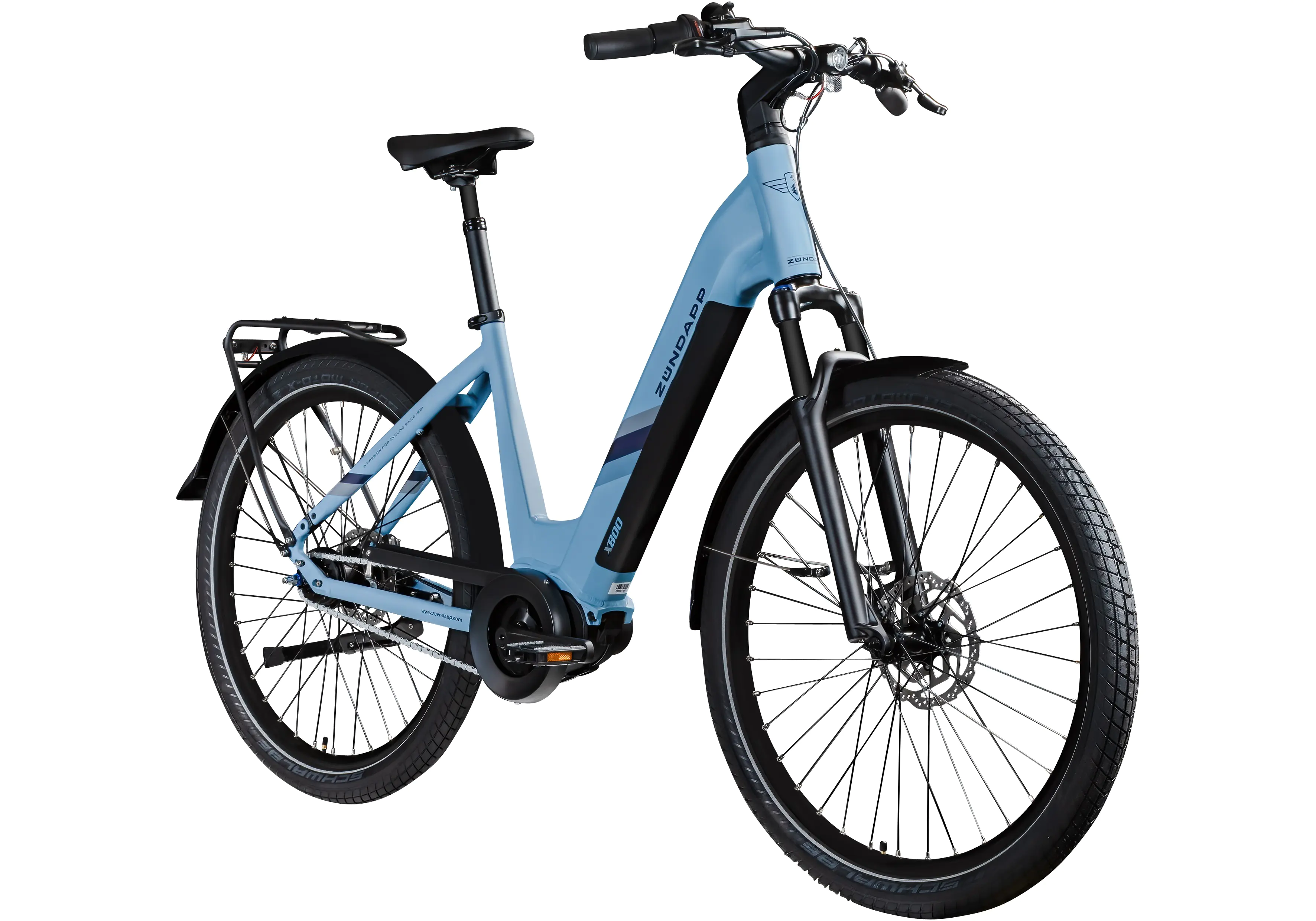 Zündapp E-Bike City X800 27,5 Zoll 7-Gang 550 Wh pastellblau 