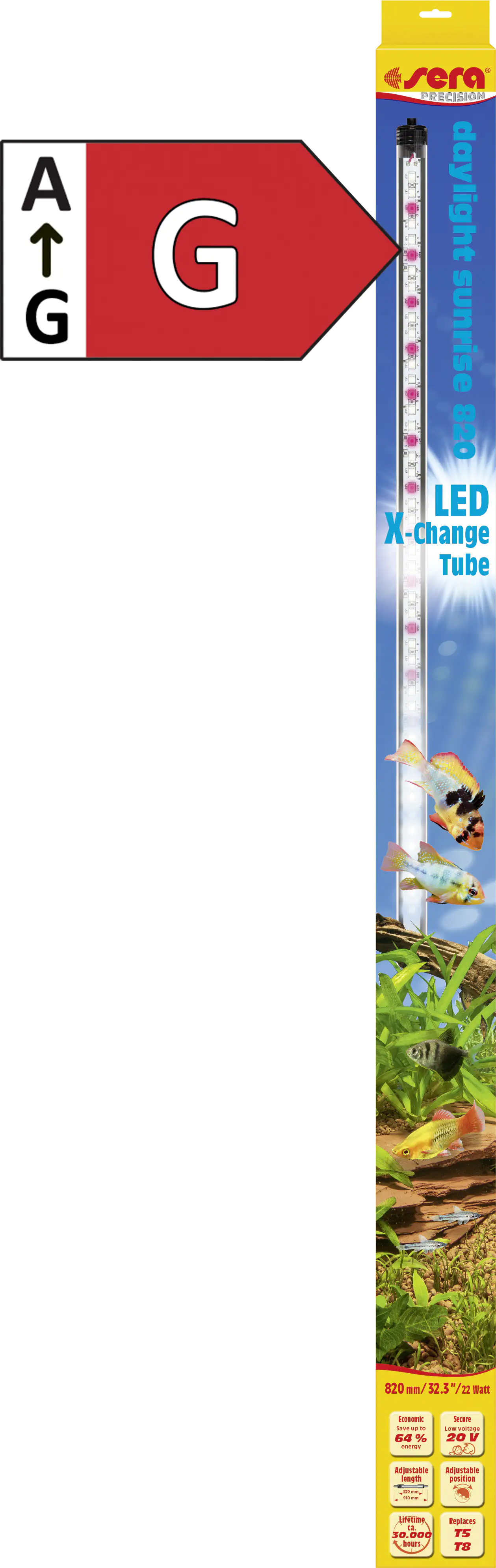 Sera Aquarium-Beleuchtung LED X-Change Tube daylight sunrise 820 - 1 Stück Sera Aquarium-Beleuchtung LED X-Change Tube daylight sunrise 820 - 1 Stück