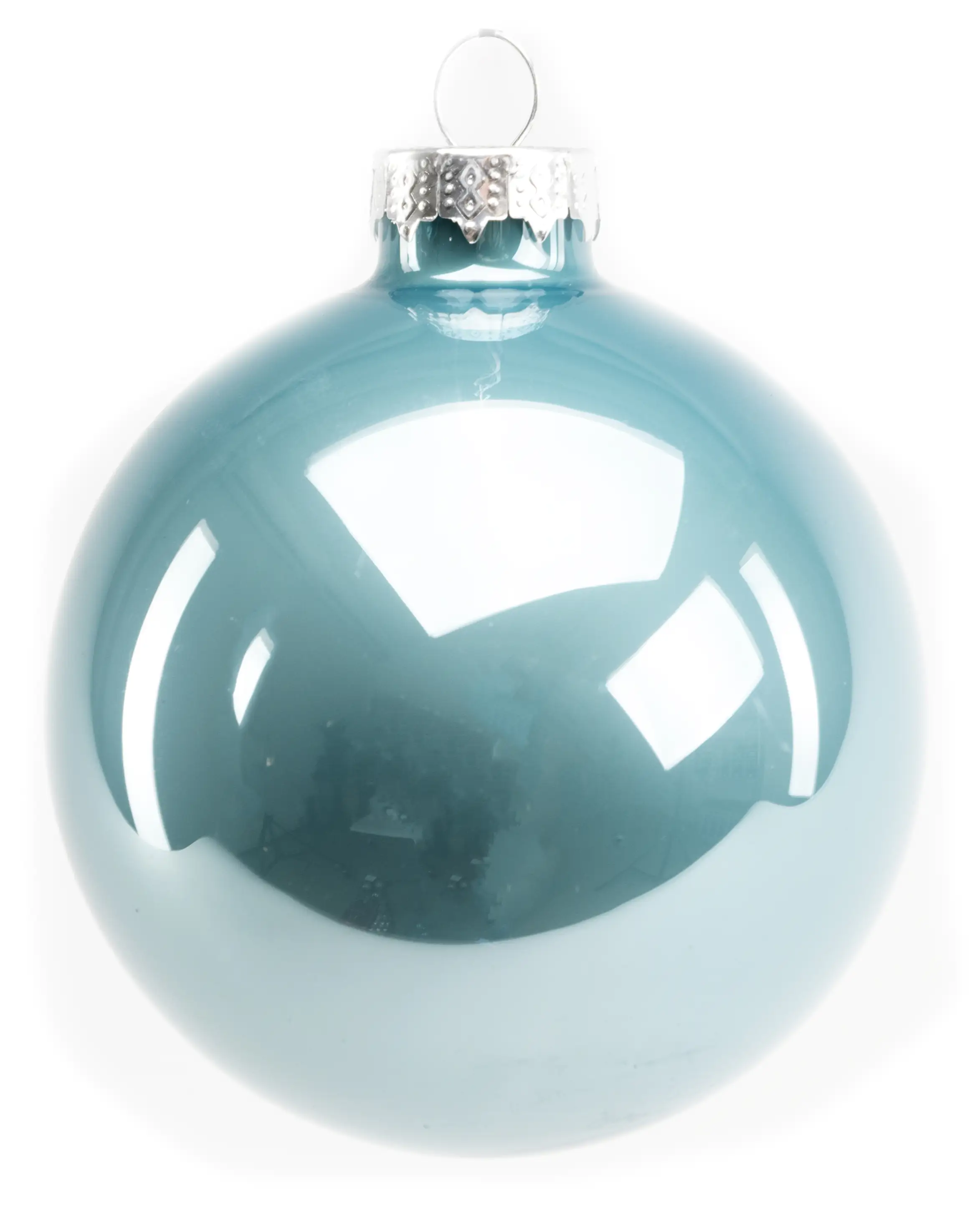 TrendLine Weihnachtskugeln aus Glas Ø 8 cm dämmerungsblau 6 Stück