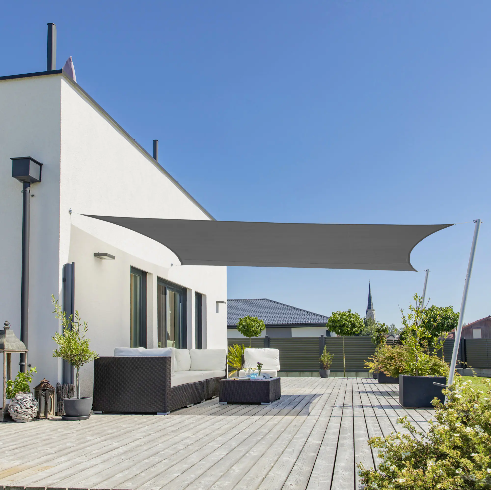 Windhager Sonnensegel Cannes anthrazit 4 x 5 m