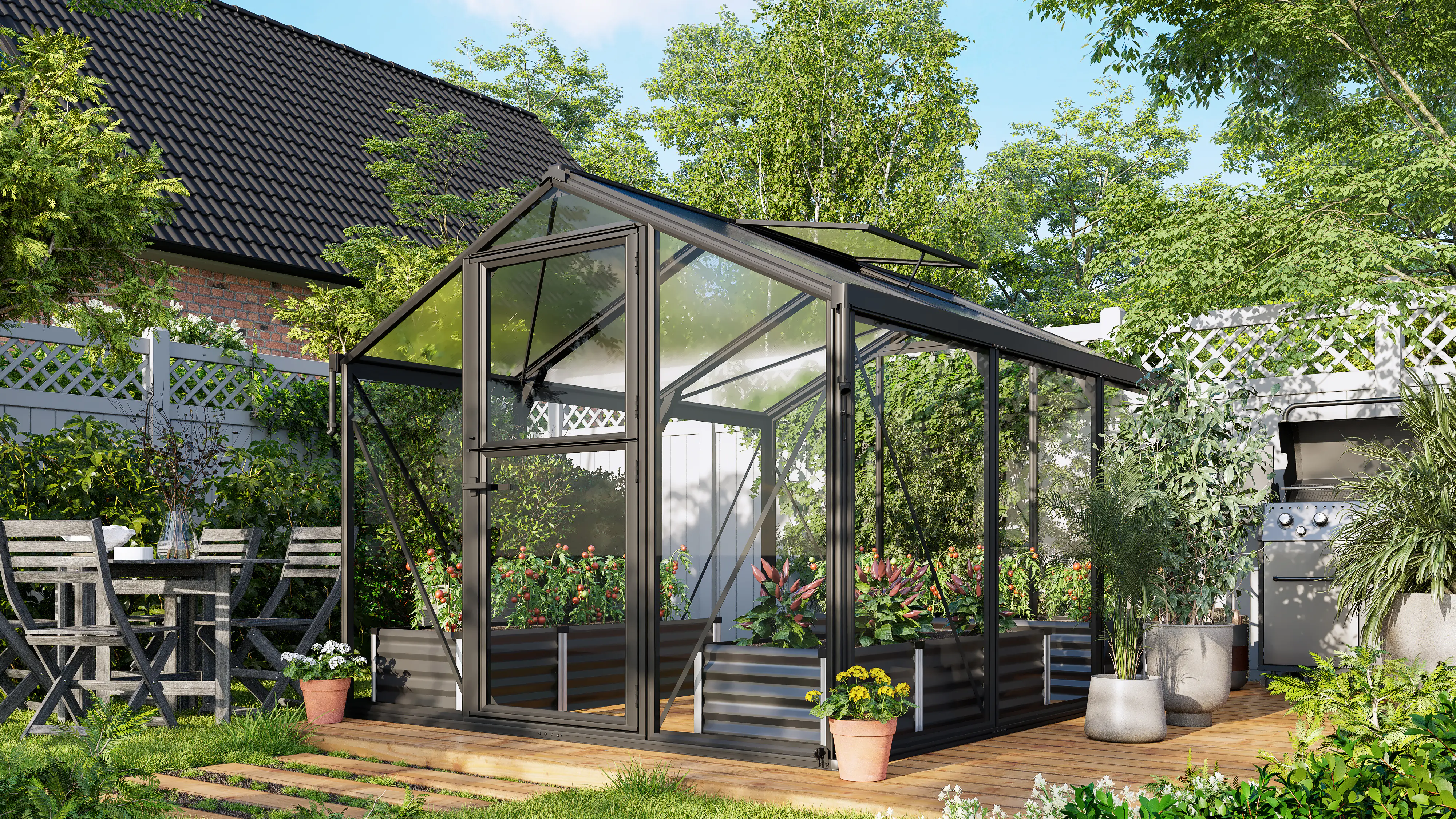 Vitavia Gewächshaus Deimos 8500 260 x 327 cm schwarz