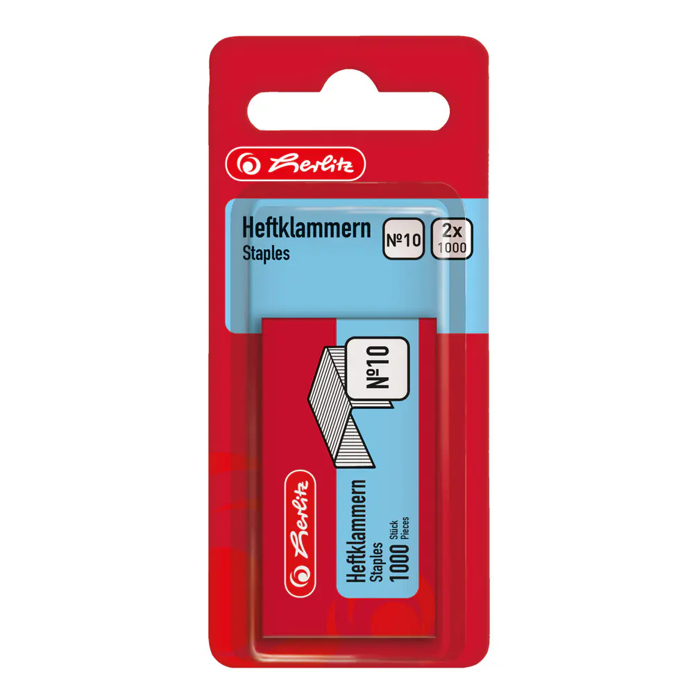 herlitz Heftklammer No.10 verzinkt 2 x 1.000 Stück