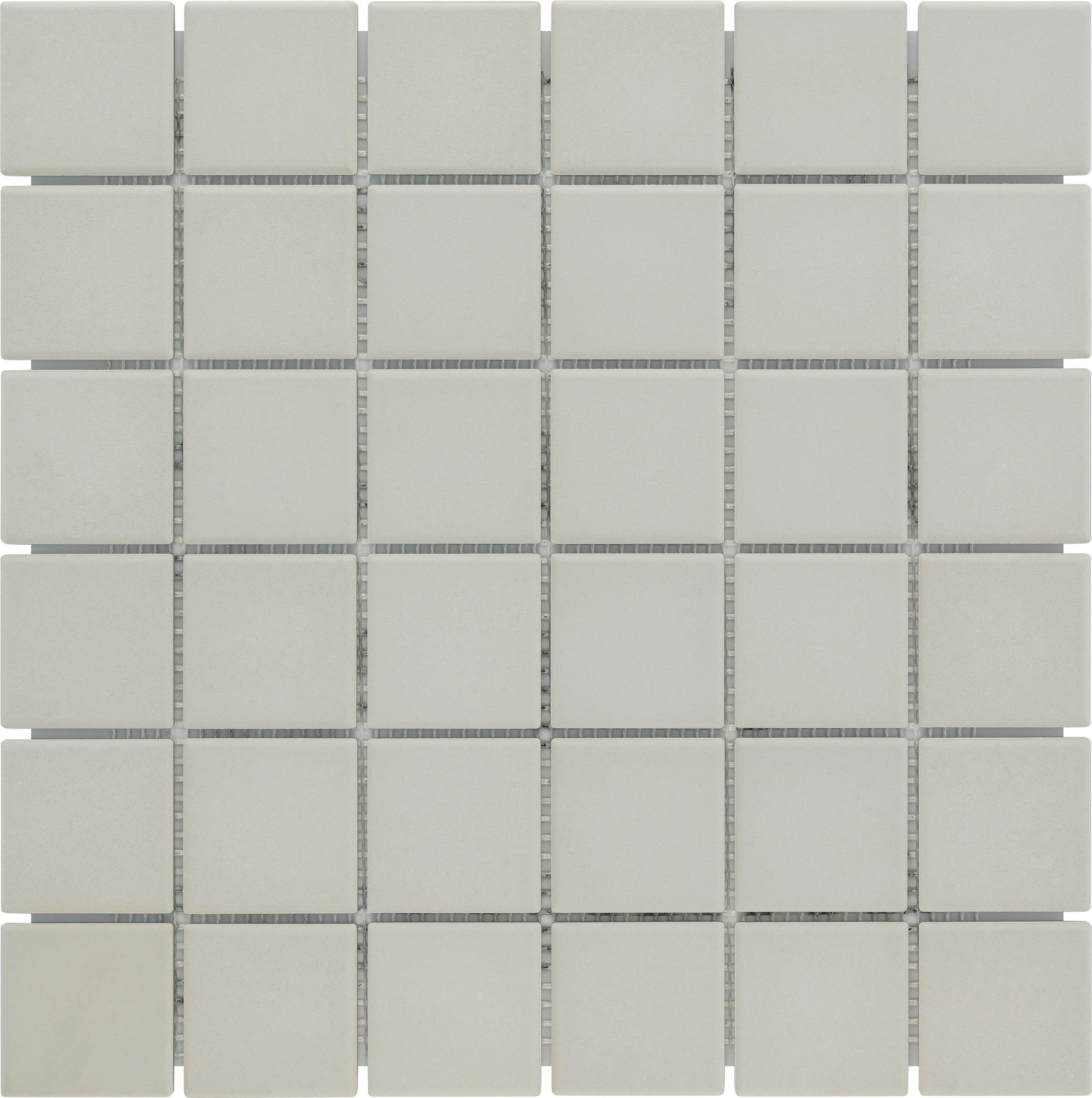 KNG Mosaikfliese rutschhemmend 29,7 x 29,7 cm hellgrau unglasiert