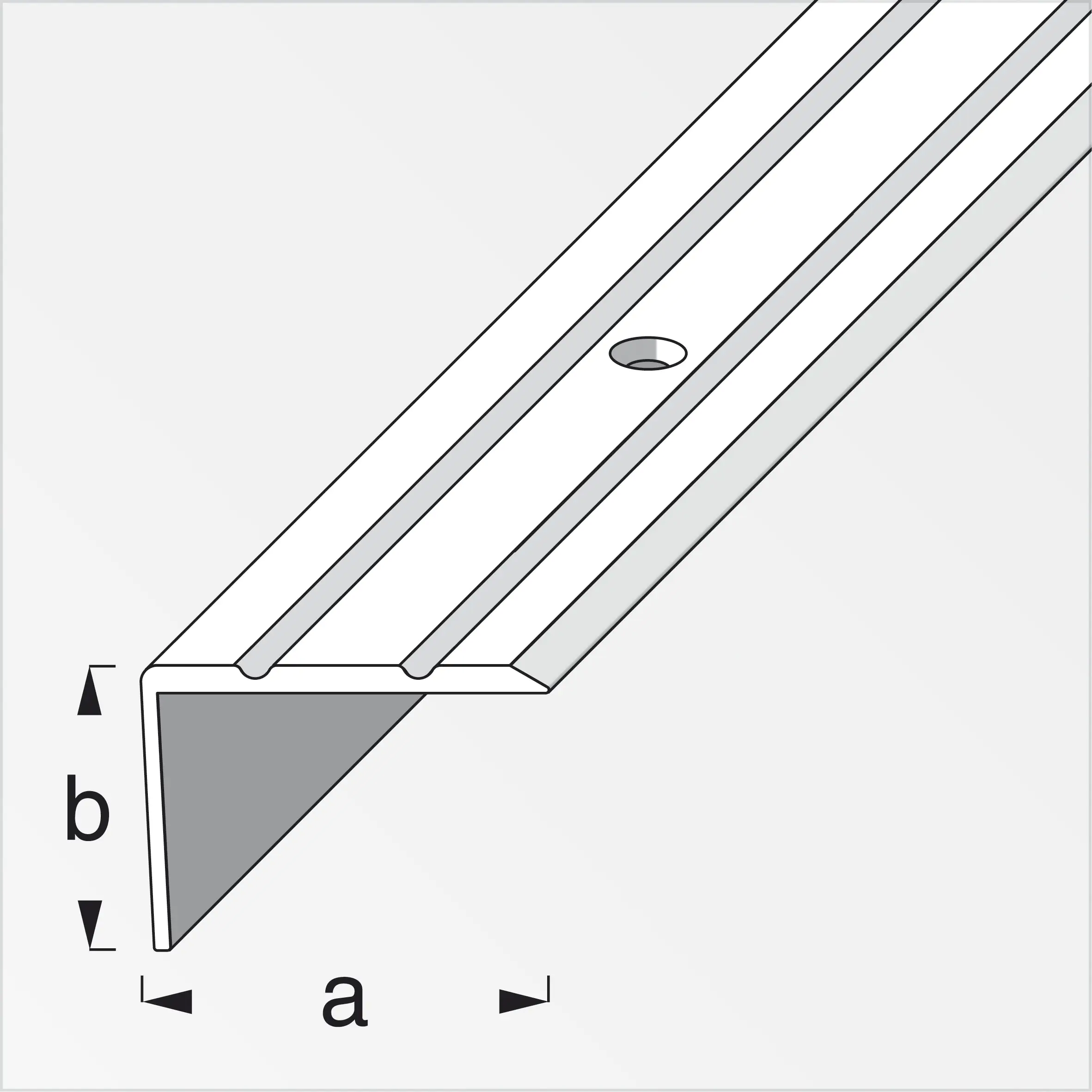 alfer Treppenprofil 1 m, 25 x 20 mm Aluminium eloxiert messing alfer Treppenprofil 1 m, 25 x 20 mm Aluminium eloxiert messing