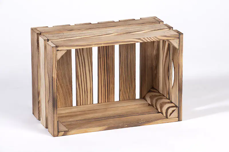 iWerk Holzkiste Geflammt S 34 x 23 x 18 cm