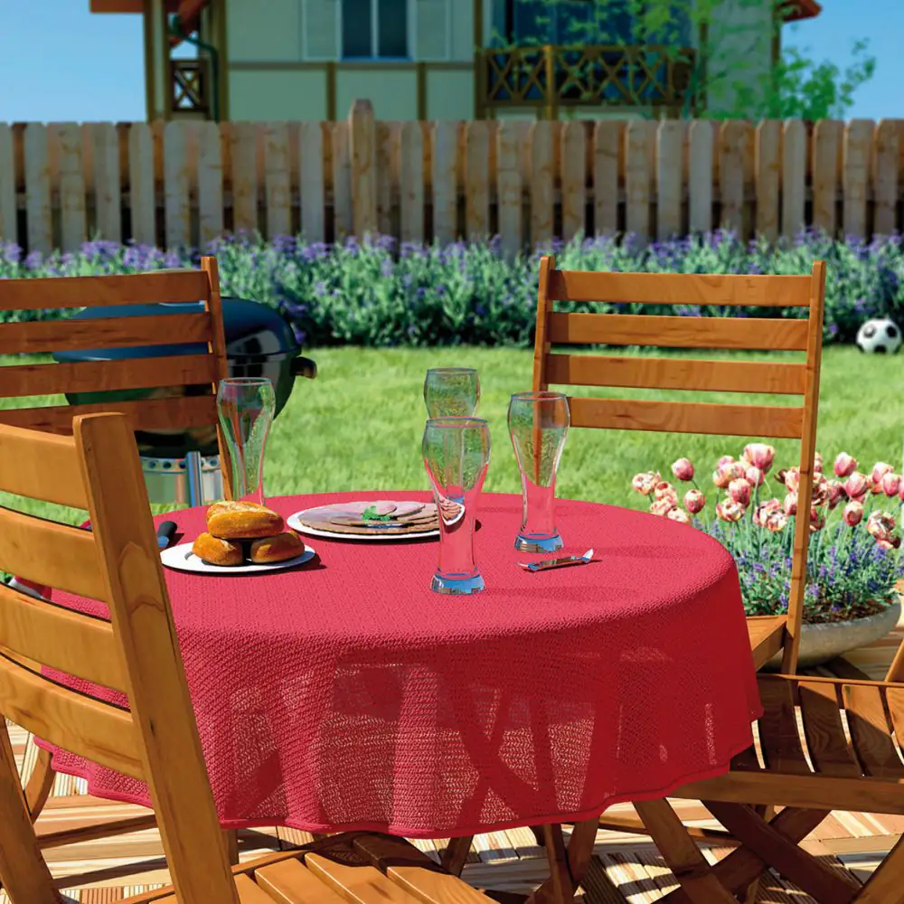 d-c-garden Gartentischdecke Florida 150 x 220 cm, rot