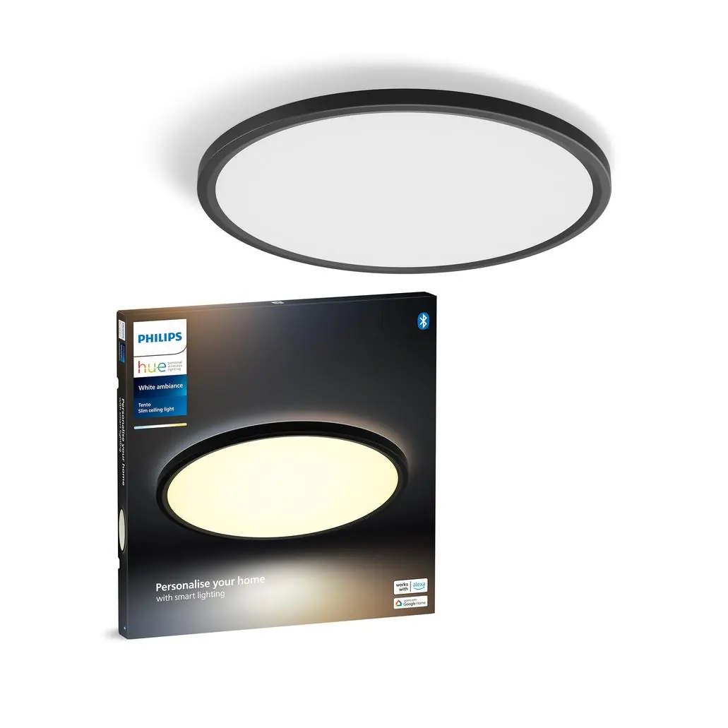 Philips Hue LED Deckenleuchte Tento rund schwarz Ø 42,1 cm warmweiß-kaltweiß Philips Hue LED Deckenleuchte Tento rund schwarz Ø 42,1 cm warmweiß-kaltweiß