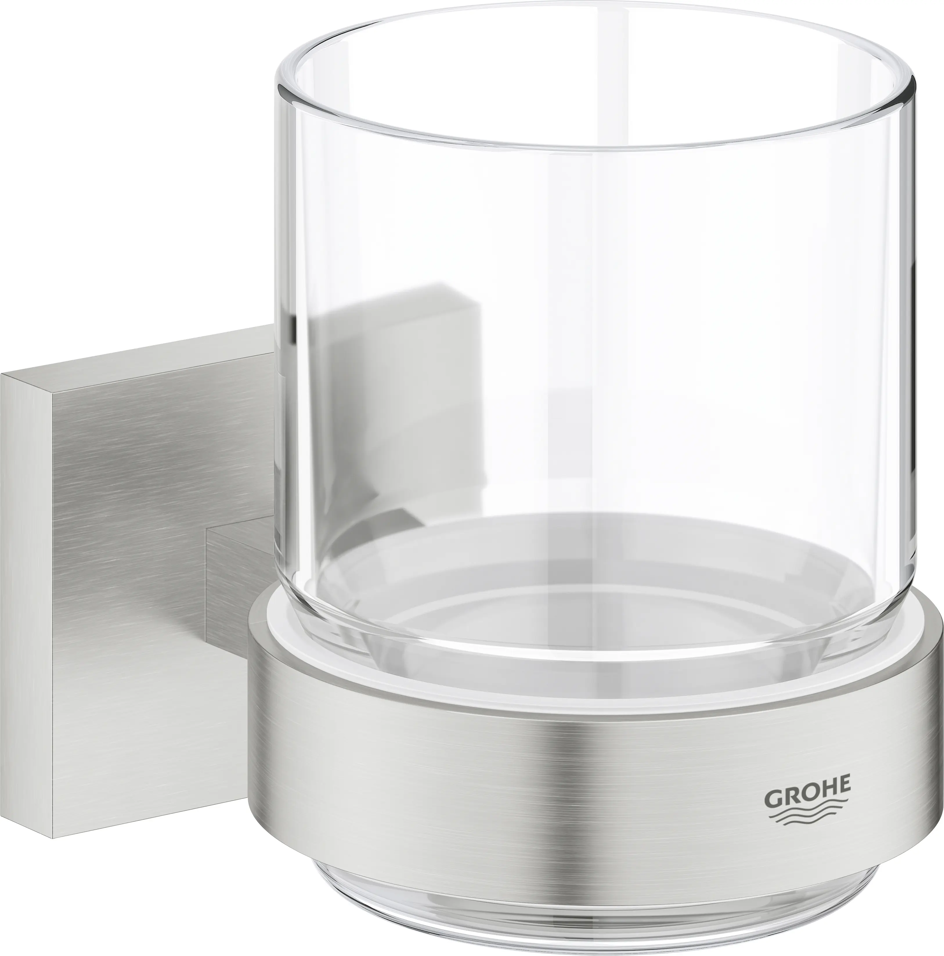 Grohe Start Cube Glas mit Halter supersteel