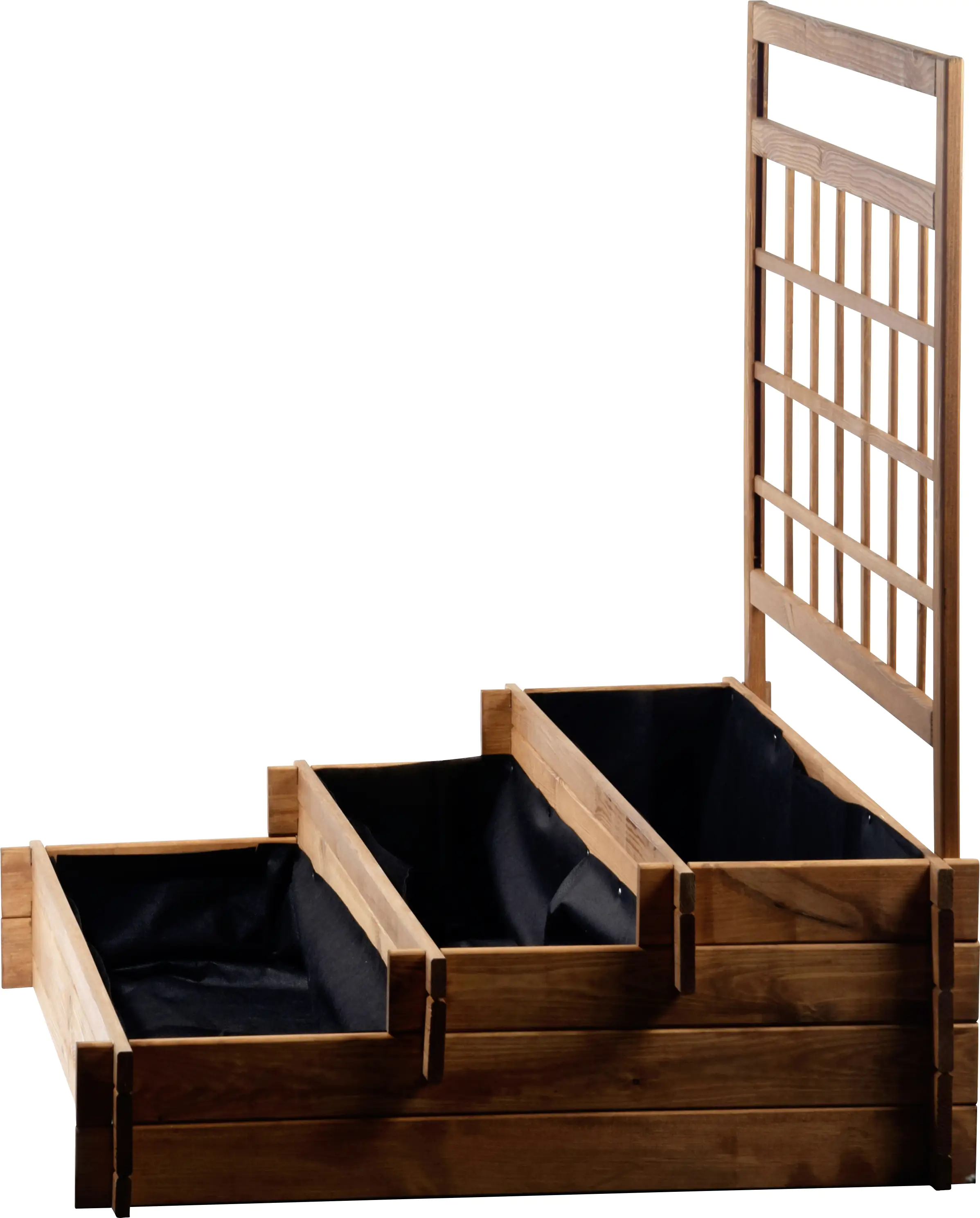 Dobar Pflanzkasten-Hochbeet Peru mit Spalier inkl. Folie 110 x 88 x 115 cm