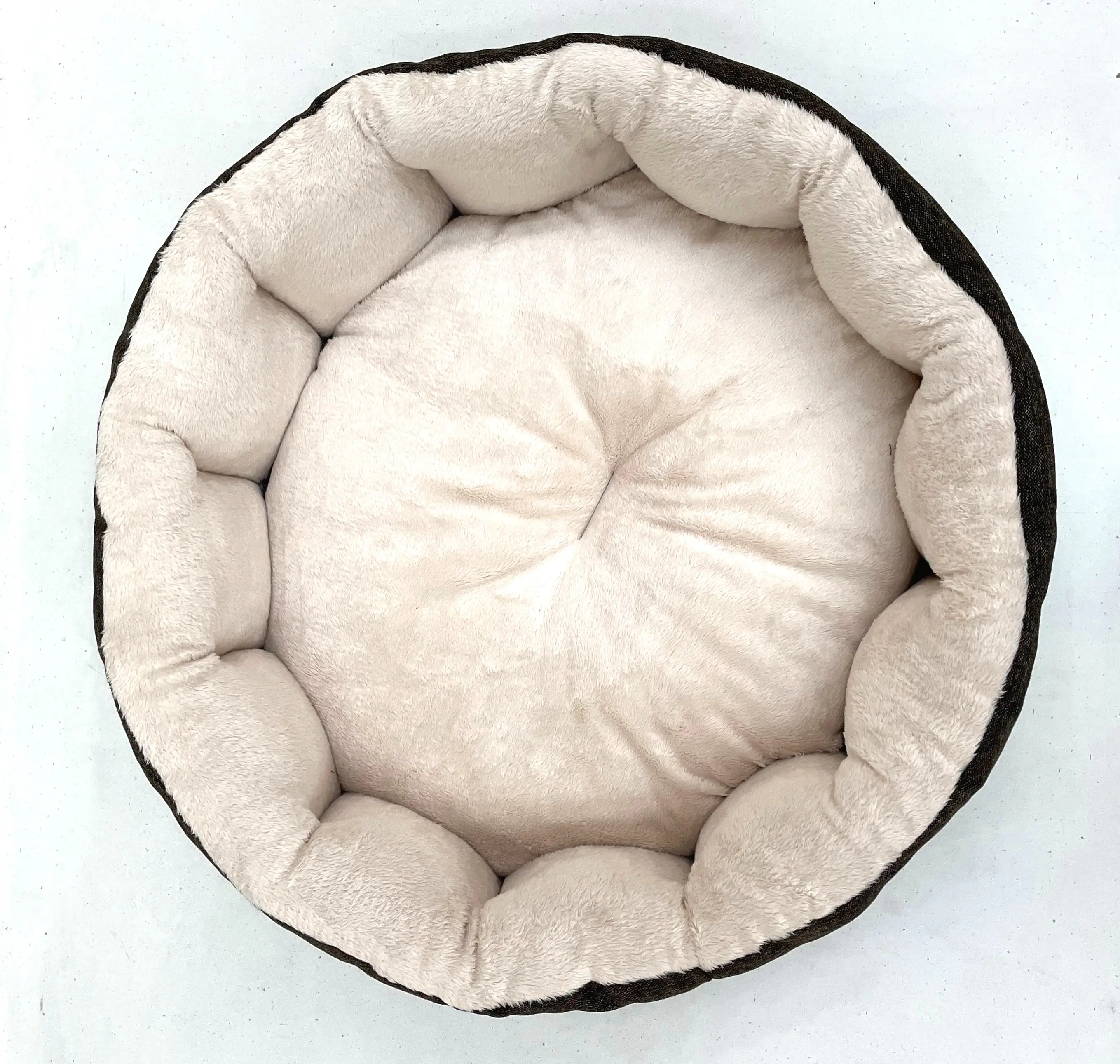 Lebon Hundebett Wilma 75 x 65 cm braun/weiß