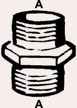 Cornat Doppelnippel messing verchromt 3/8" Außengewinde