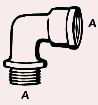 Cornat Winkel messing verchromt 3/8" Innen- und Außengewinde