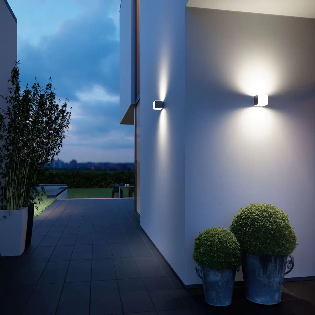 4007841055493_5 Steinel Außenleuchte L 830 SC Anthrazit Up- & Downlight mit Sensor