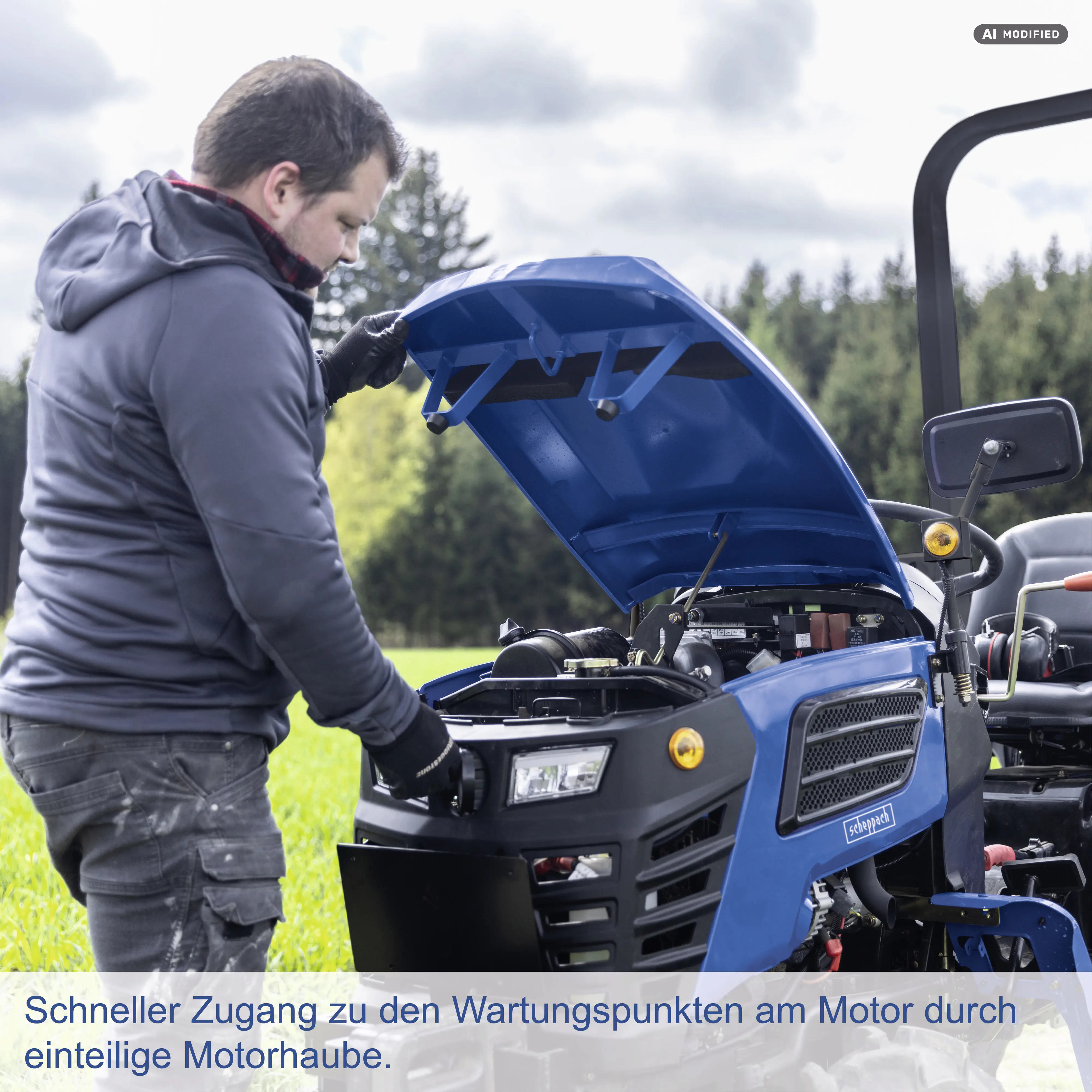 Scheppach Kompakttraktor MT25 Allrad 25 PS Diesel 560 kg Hubkraft Straßenzulassung