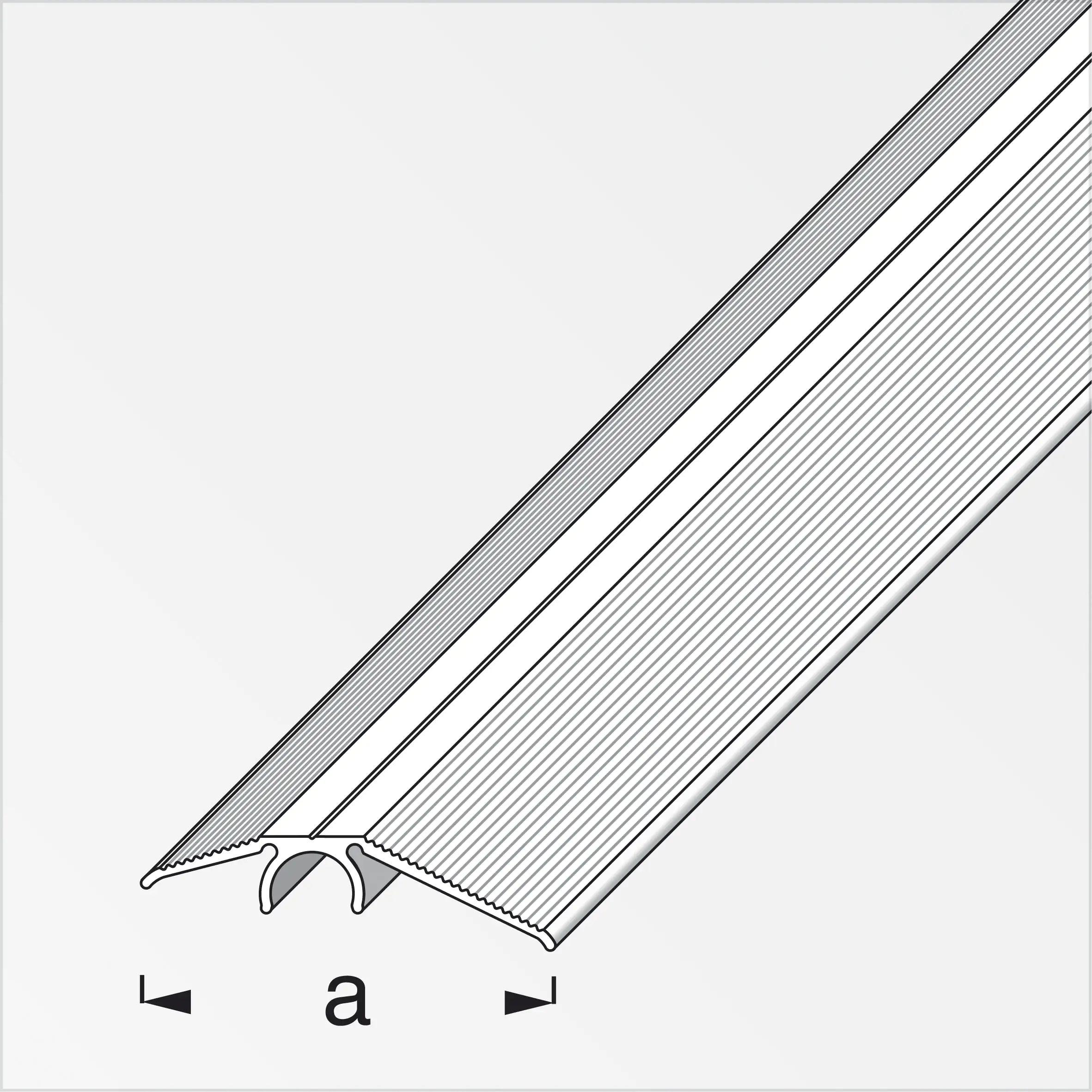 alfer Niveauausgleichs-Profil 1 m, 40 mm Aluminium eloxiert bronze