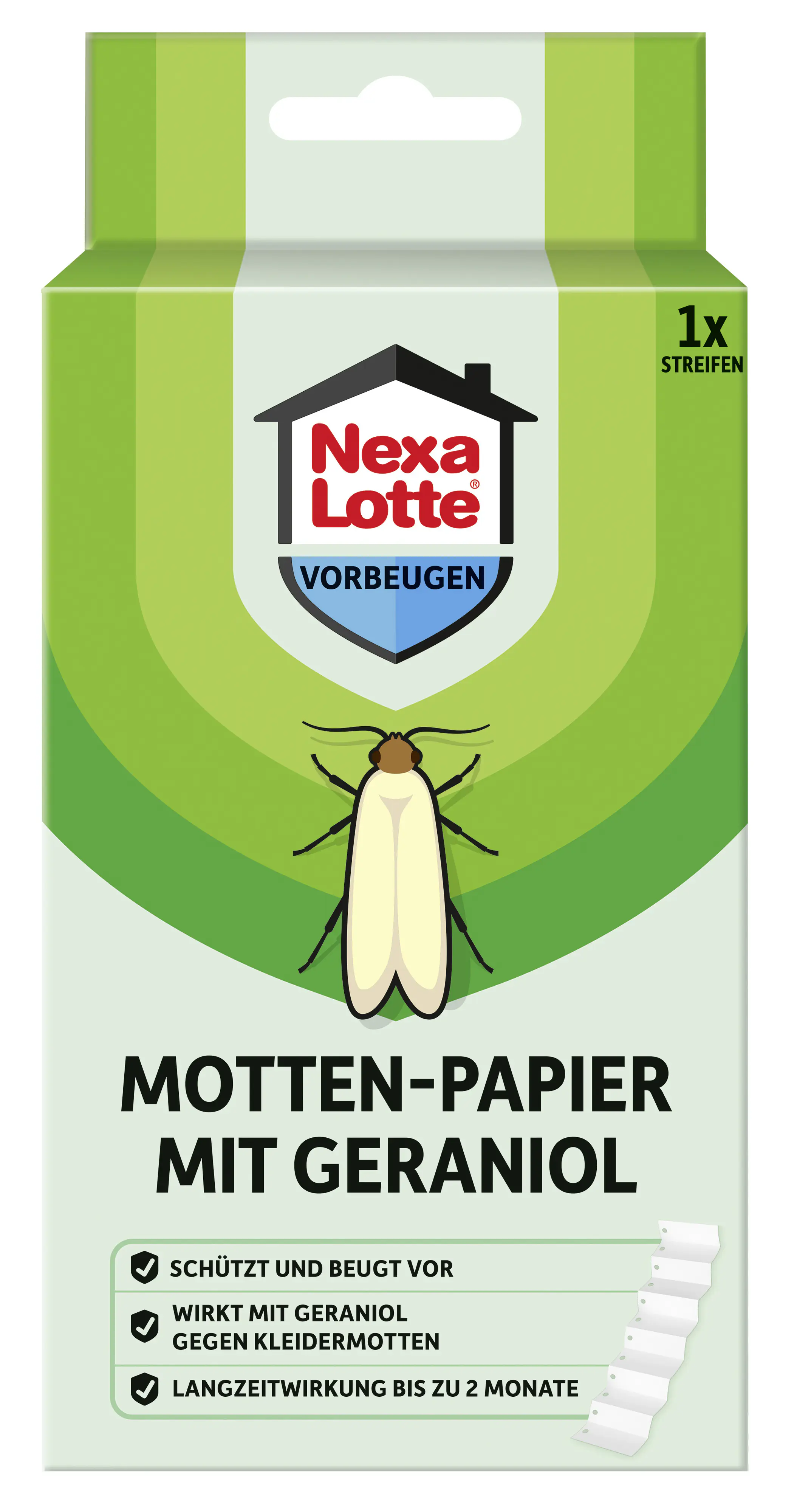 Nexa Lotte Motten-Papier mit Geraniol