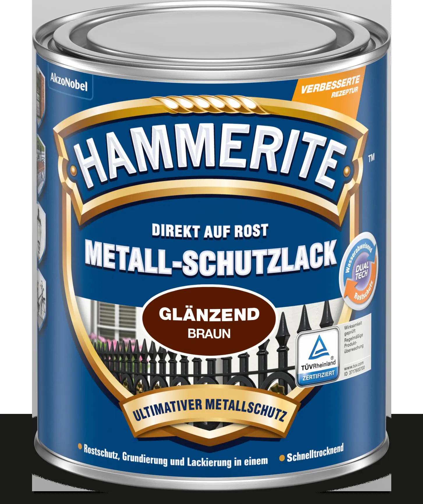 Hammerite Metall-Schutzlack 750 ml braun glänzend