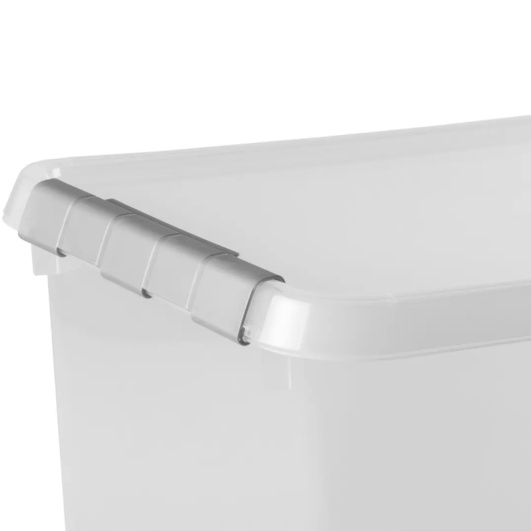 Sunware Comfort line Aufbewahrungsbox 3er-Set für 22L transparent metallfarbig Sunware Comfort line Aufbewahrungsbox 3er-Set für 22L transparent metallfarbig