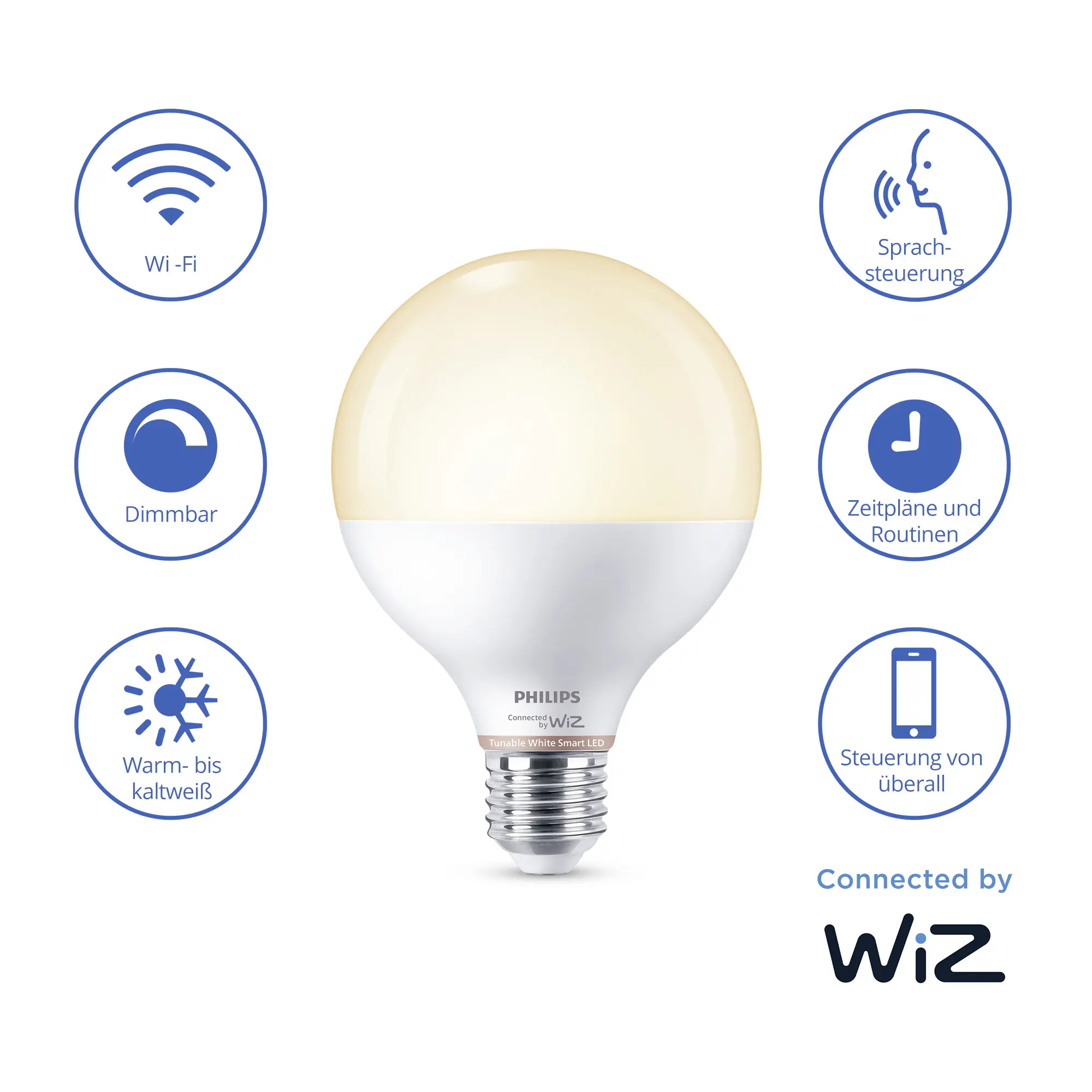 Philips LED Leuchtmittel E27 11W 1055lm 2700-6500K 