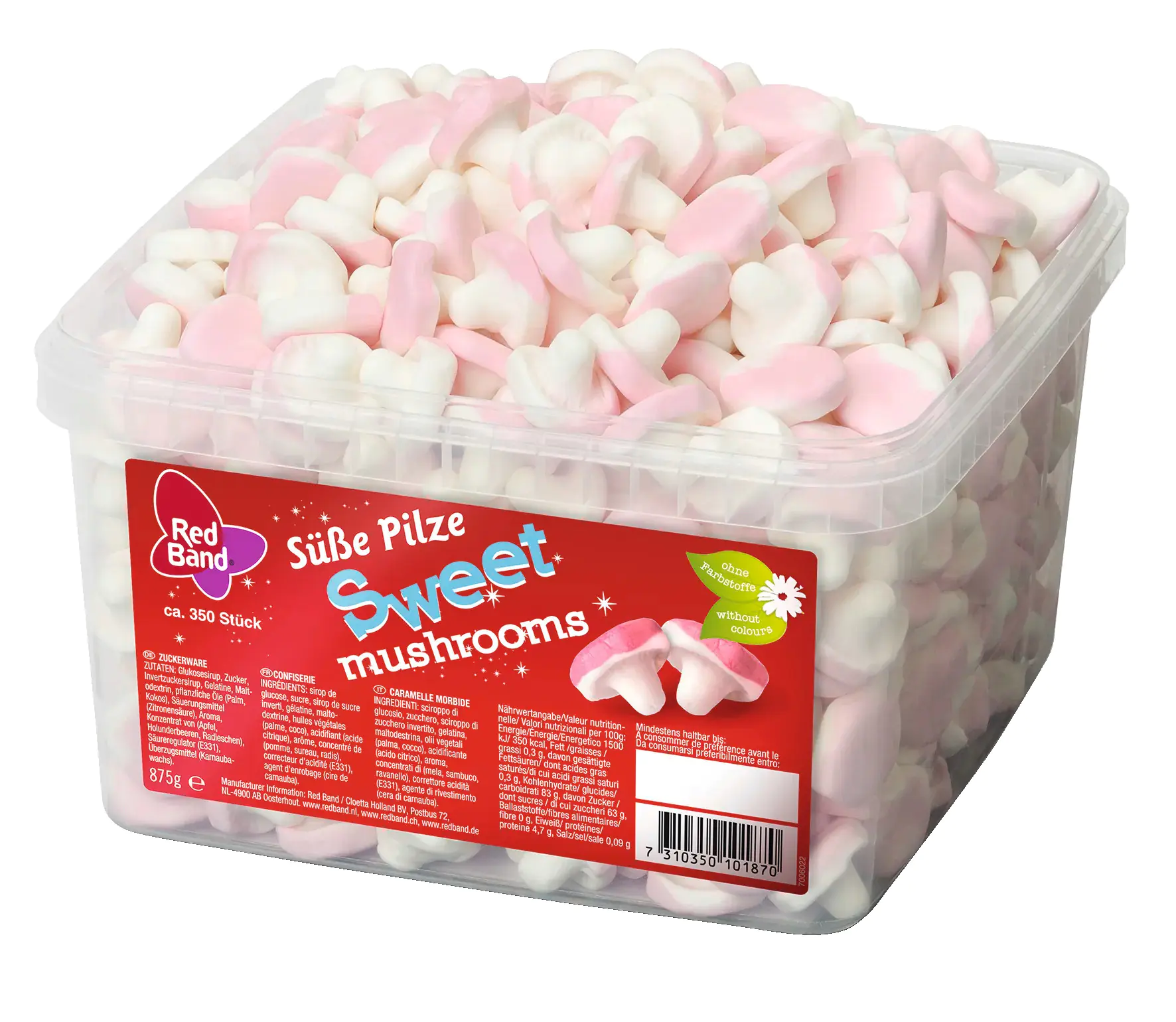 Red Band Fruchtgummi Süße Pilze 875 g