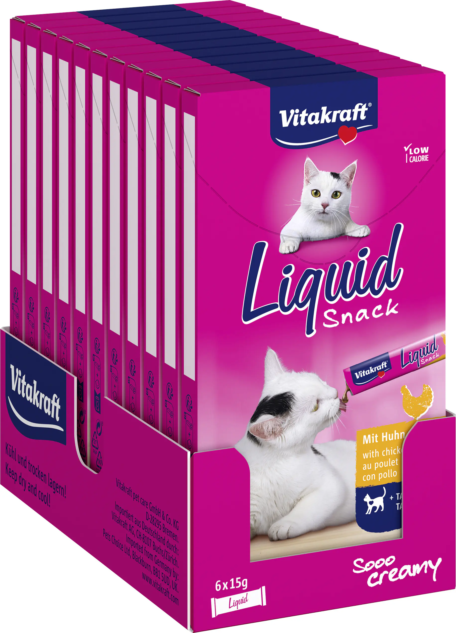 Vitakraft LiquidSnack Huhn + Taurin 6 Stück / 90 g