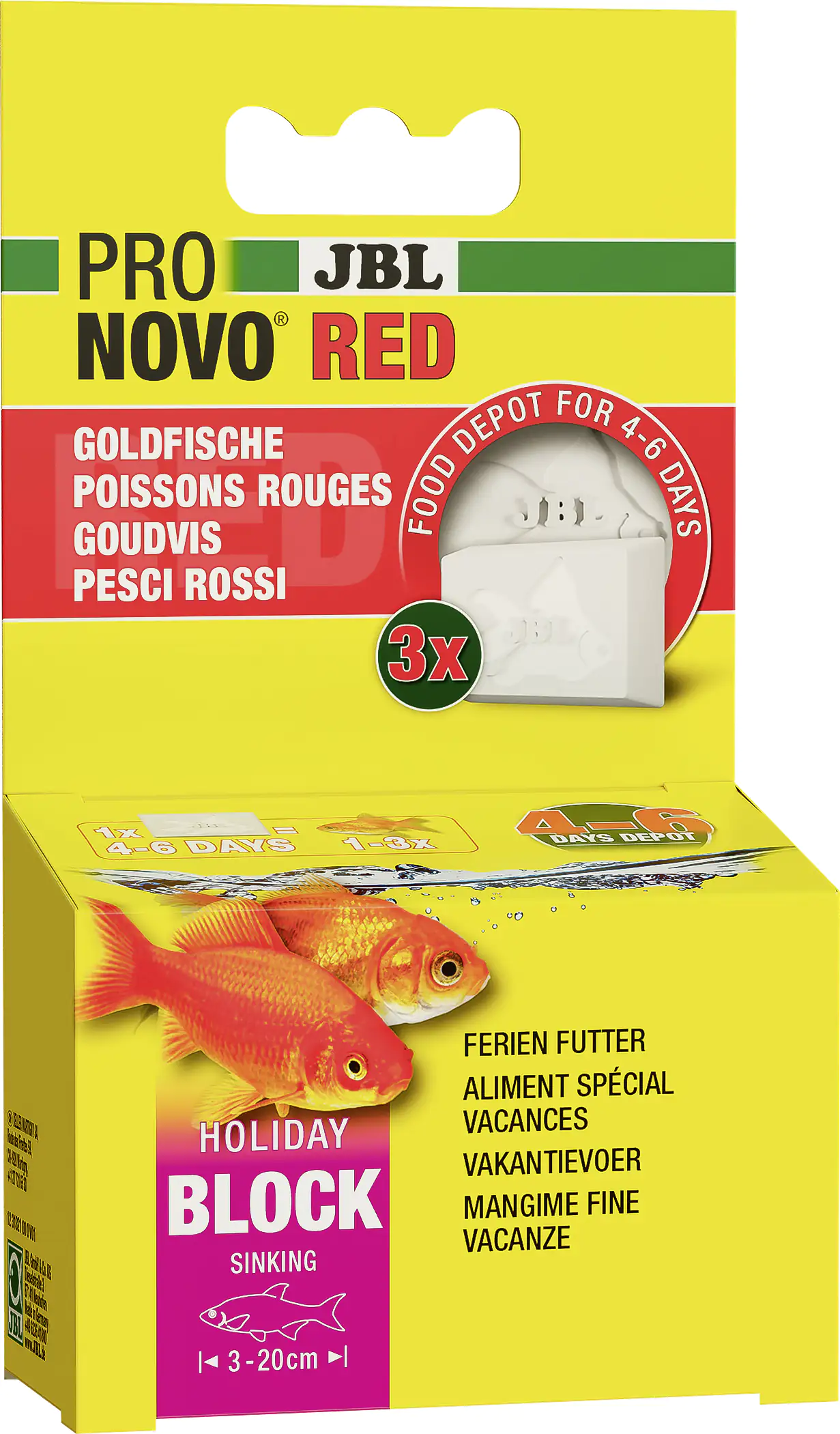 JBL Fischfutter Pronovo Red Holiday Ferienfischfutter JBL Fischfutter Pronovo Red Holiday Ferienfischfutter