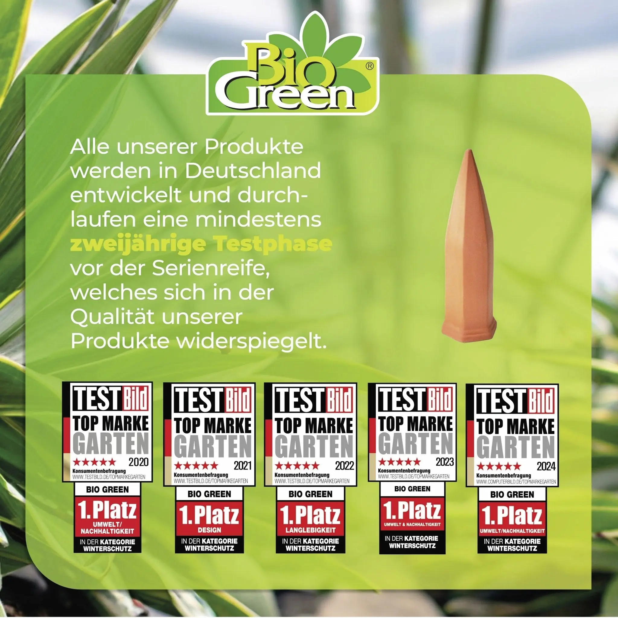 BioGreen Bewässerungskegel Hydro Wine für Wein- und PET-Flaschen 1 Stück