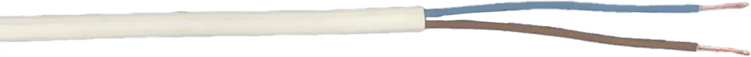 Schlauchleitung H03VV-F 2 x 0,75 - 10 Meter, weiß