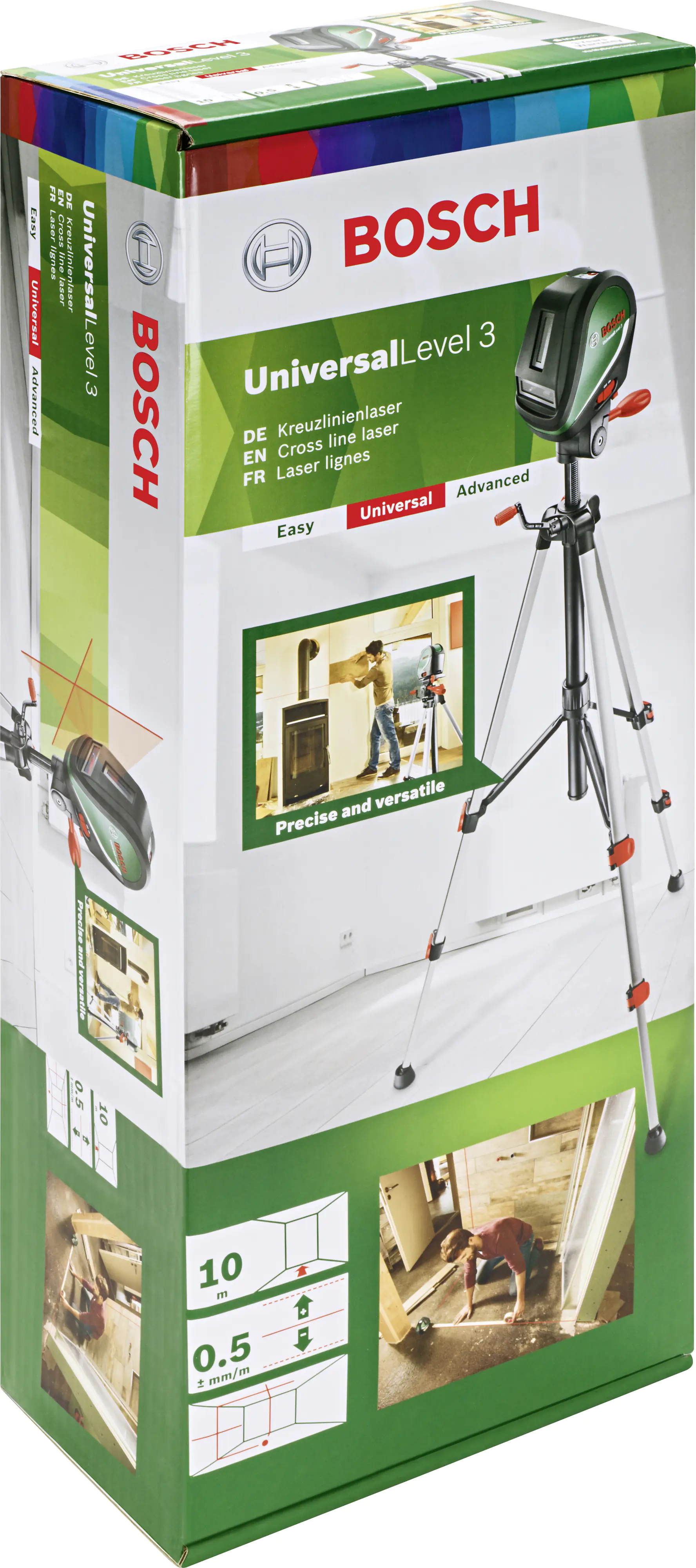 Bosch Kreuzlinienlaser UniversalLevel 3 Basic inkl. Batterien Bosch Kreuzlinienlaser UniversalLevel 3 Basic inkl. Batterien