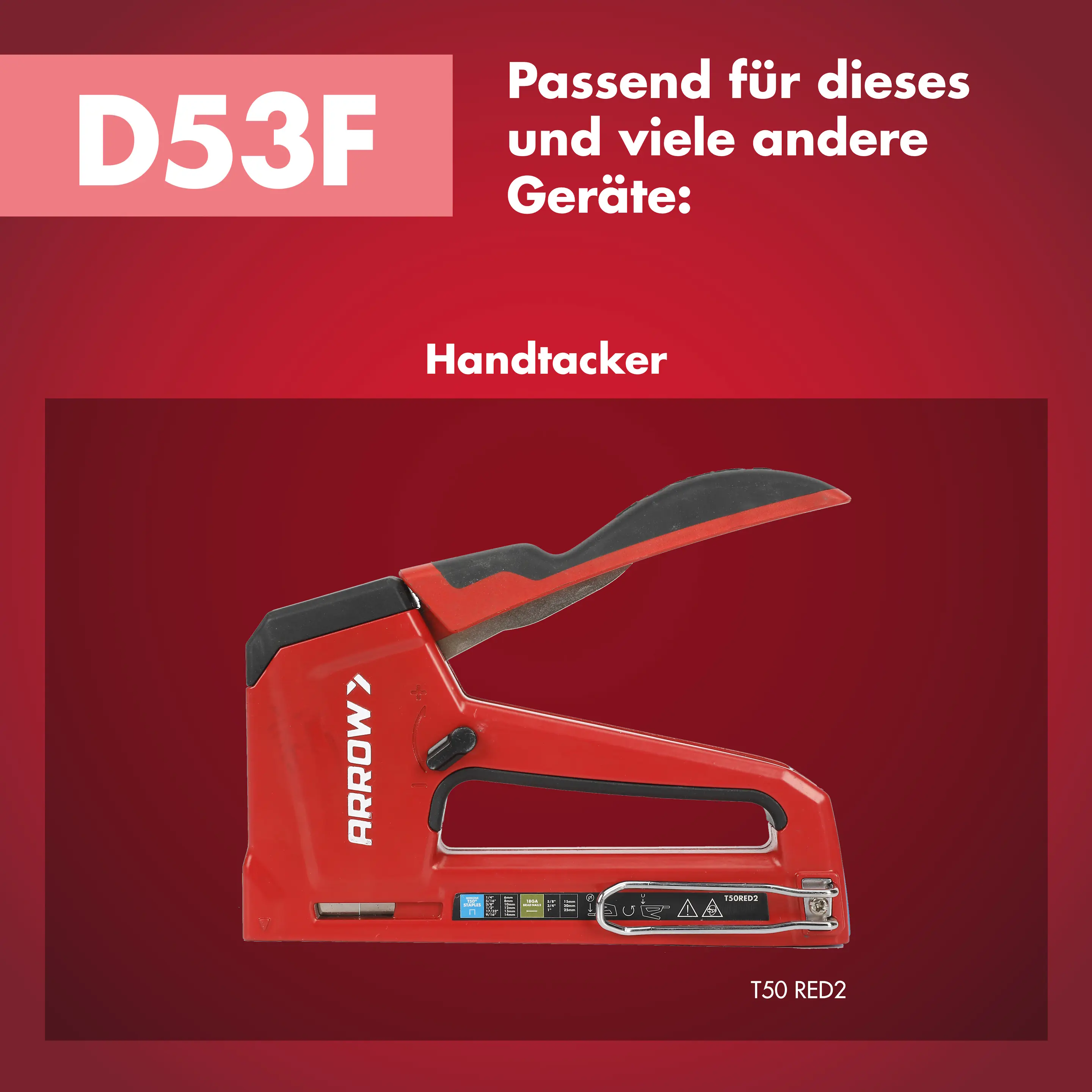 Arrow Tackerklammer Flachtdraht D53F 6 mm Folie 1000 Stück