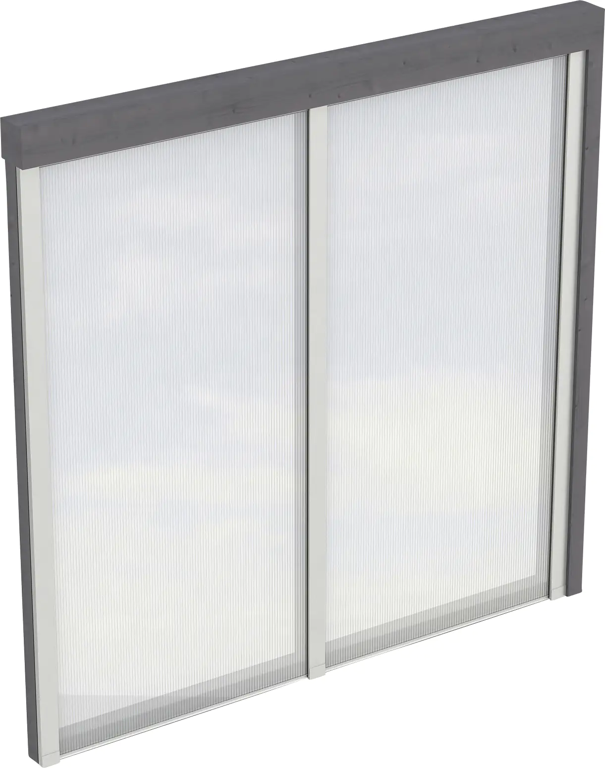 SKAN HOLZ Seitenwand m. Polycarbonatplatten 205 x 200 cm Fichte