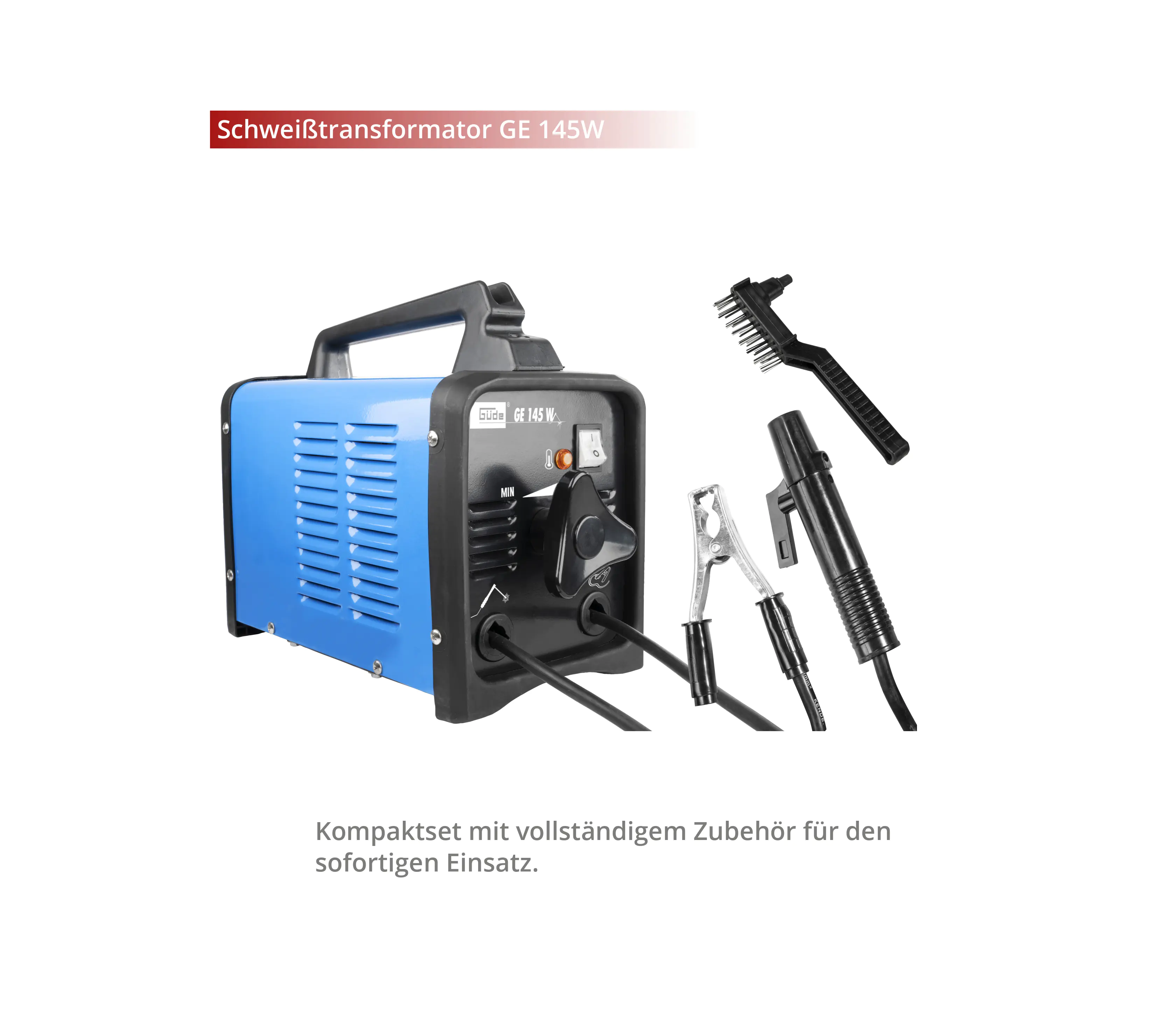Güde Elektrodenschweißgerät GE 145 W 230 V, 40-100 A Güde Elektrodenschweißgerät GE 145 W 230 V, 40-100 A
