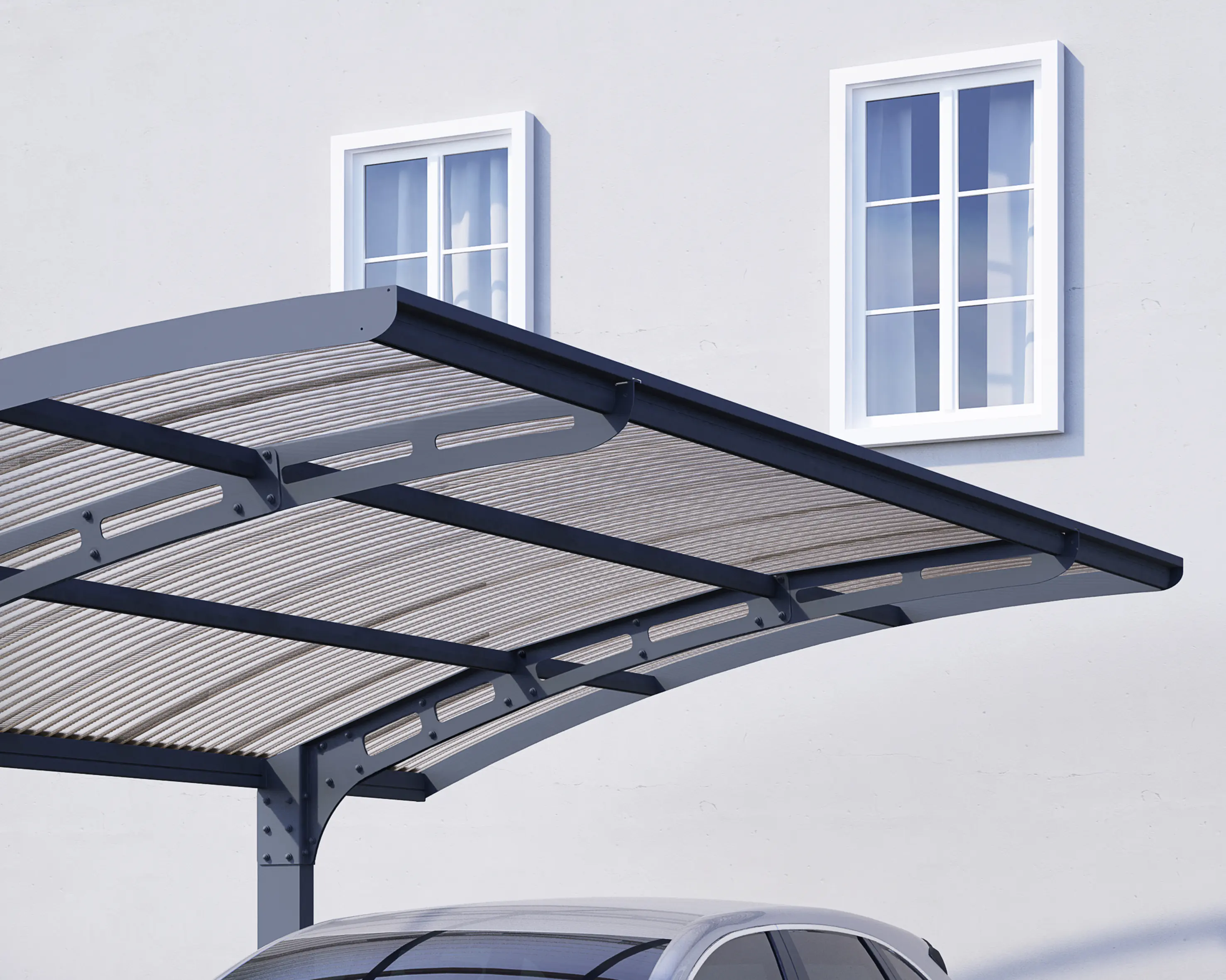 Canopia Carport Arizona Wave 5000 Grau Alu 495 x 289 cm Canopia Carport Arizona Wave 5000 Grau Alu 495 x 289 cm