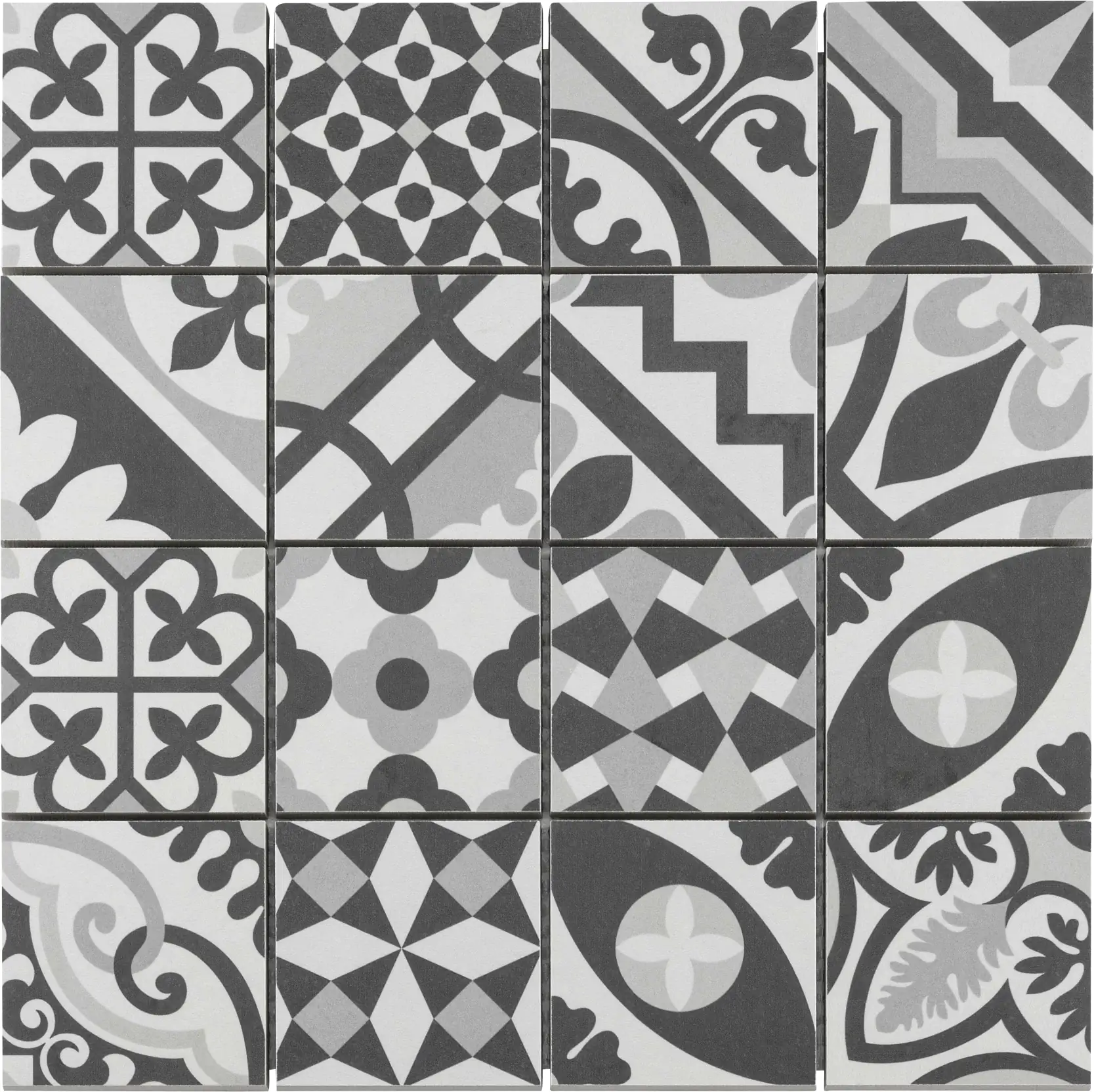 Mosaikfliese Harmony 32 x 32 cm schwarz-weiß Steinmaß: ca. 7,7 x 7,7 cm Mosaikfliese Harmony 32 x 32 cm schwarz-weiß Steinmaß: ca. 7,7 x 7,7 cm