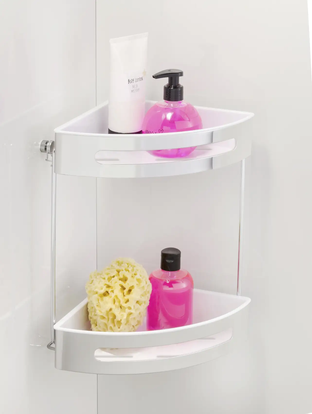 Wenko Eckregal Premium Plus Edelstahl, Kunststoff, silber glänzend Wenko Eckregal Premium Plus Edelstahl, Kunststoff, silber glänzend