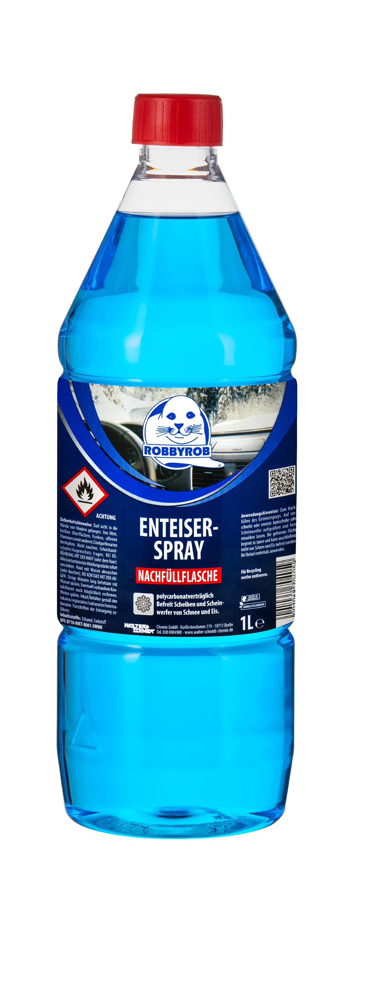 Robbyrob Scheibenenteiser-Spray Nachfüllflasche 1L Robbyrob Scheibenenteiser-Spray Nachfüllflasche 1L