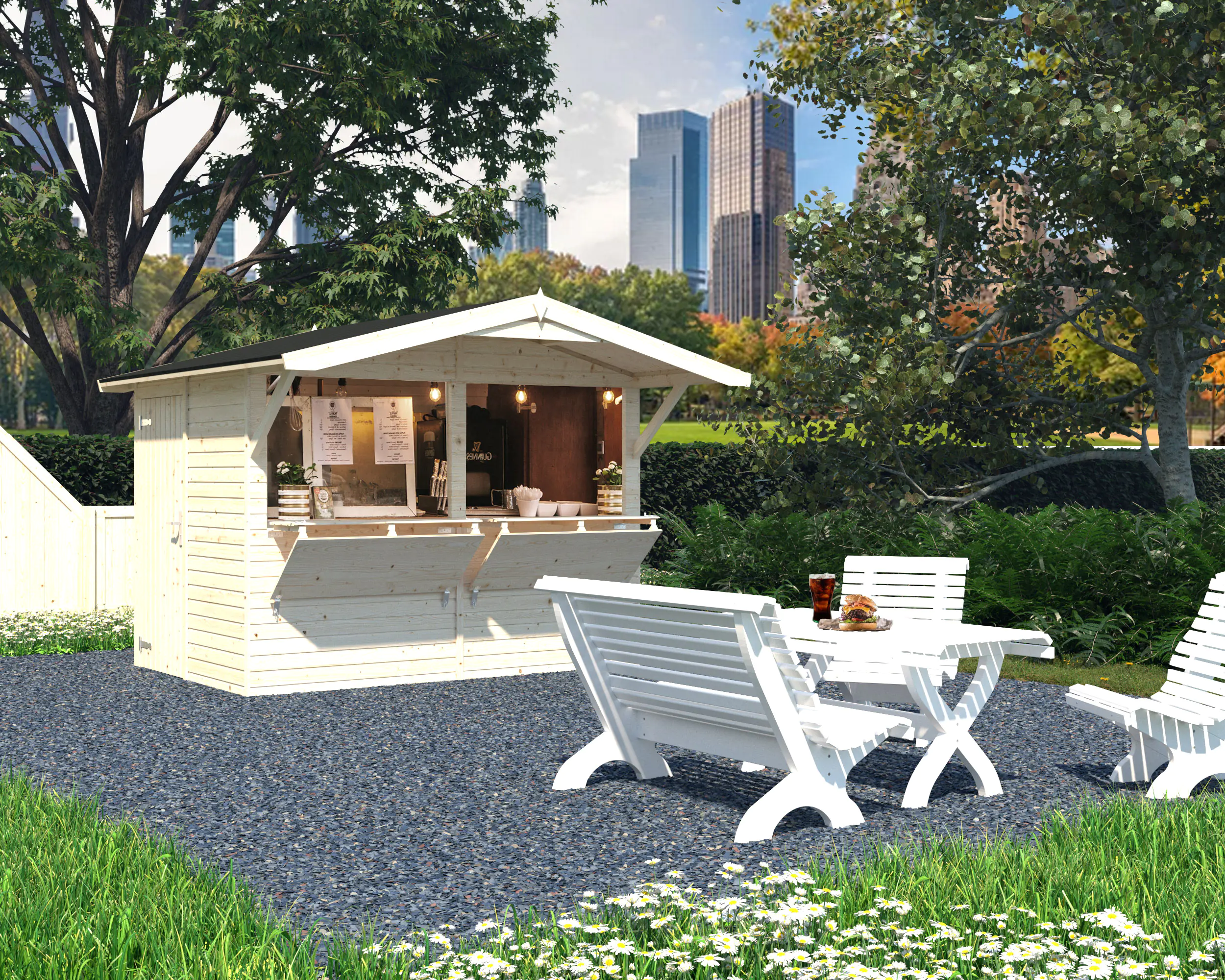 Palmako Kiosk Stella 273 x 190 cm naturbelassen Palmako Kiosk Stella 273 x 190 cm naturbelassen