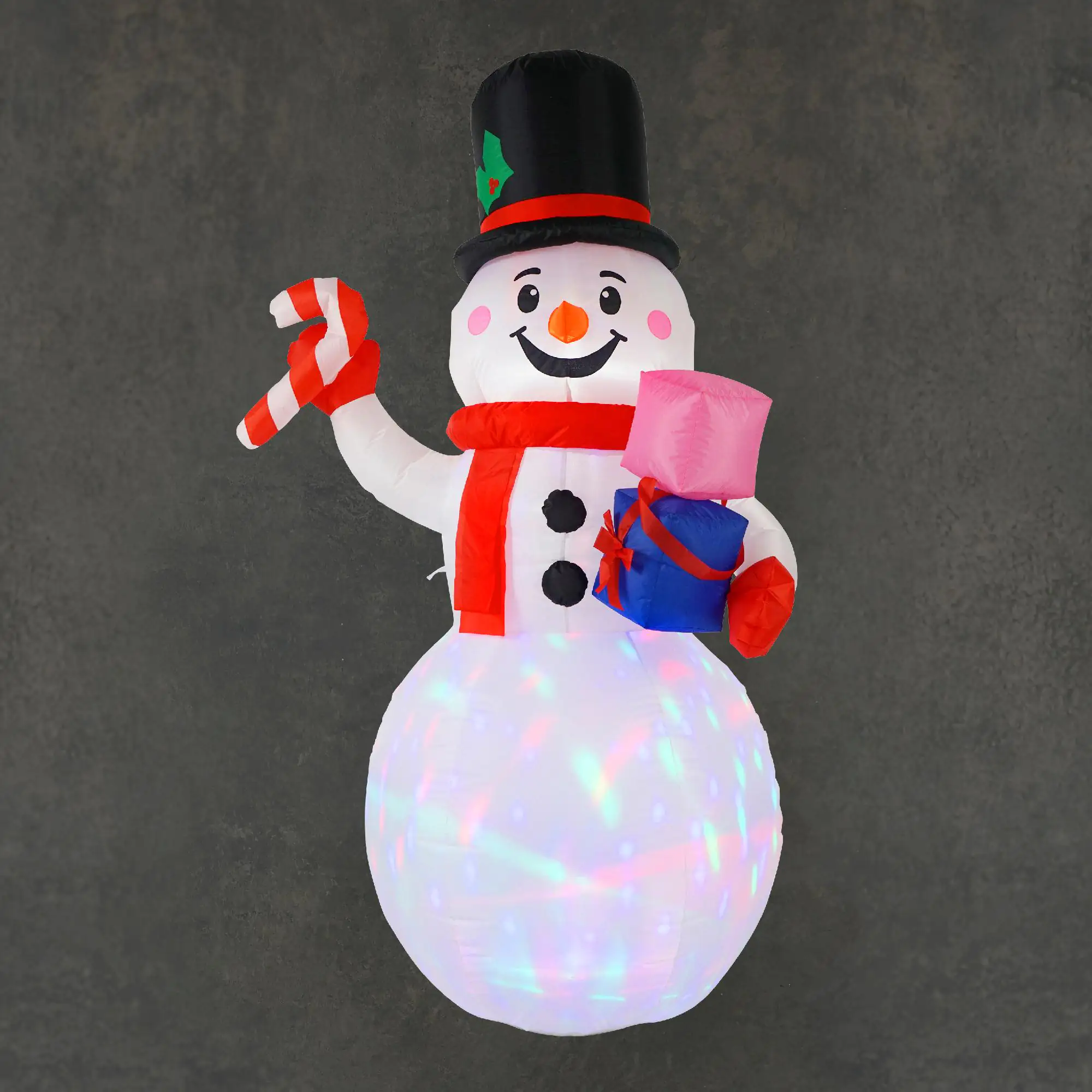 Luca Lighting Schneemann aufblasbar weiß multi farben mit LED Luca Lighting Schneemann aufblasbar weiß multi farben mit LED