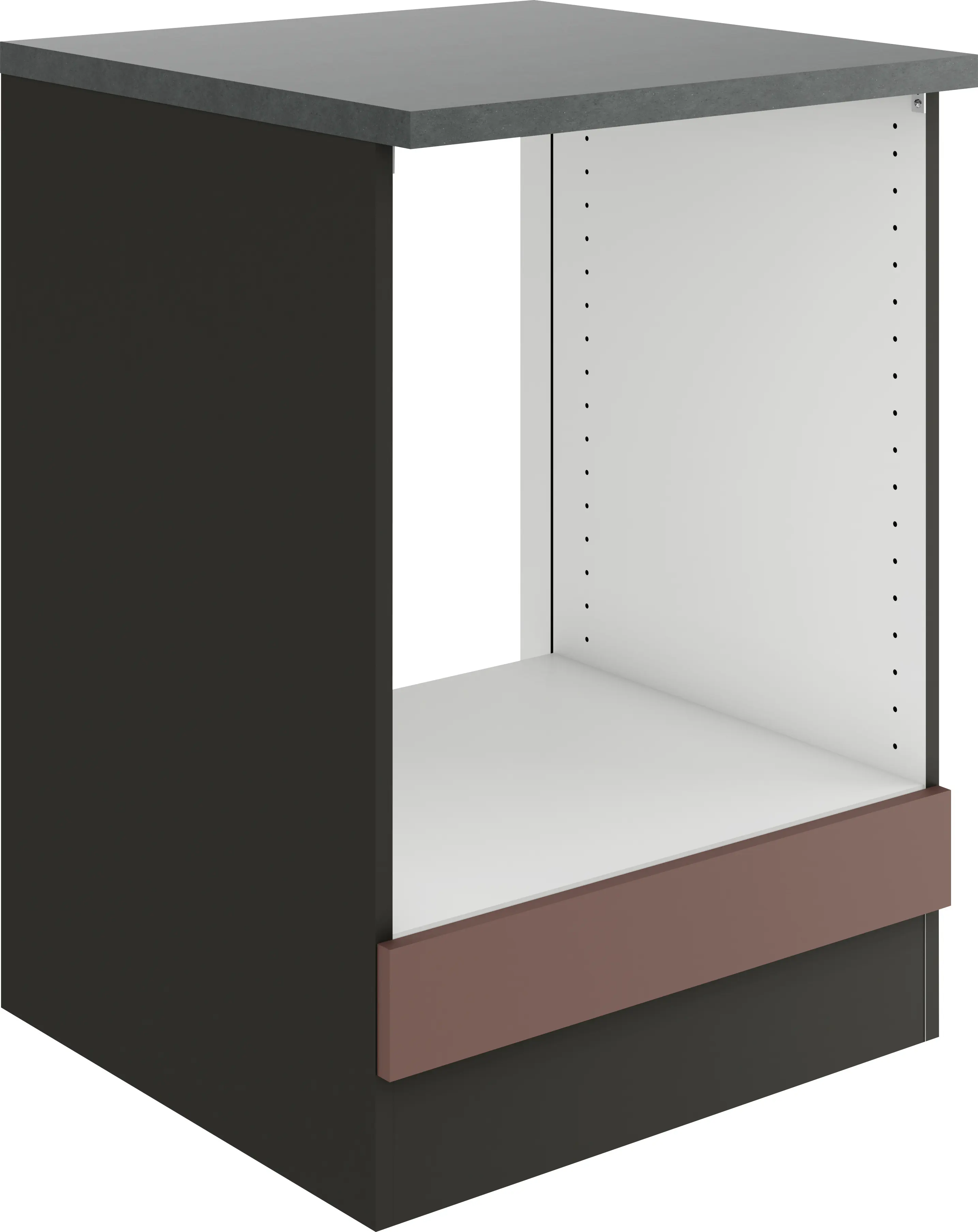 Optifit Herdumbauschrank Nizza 407 rostrot/anthrazit 60 cm