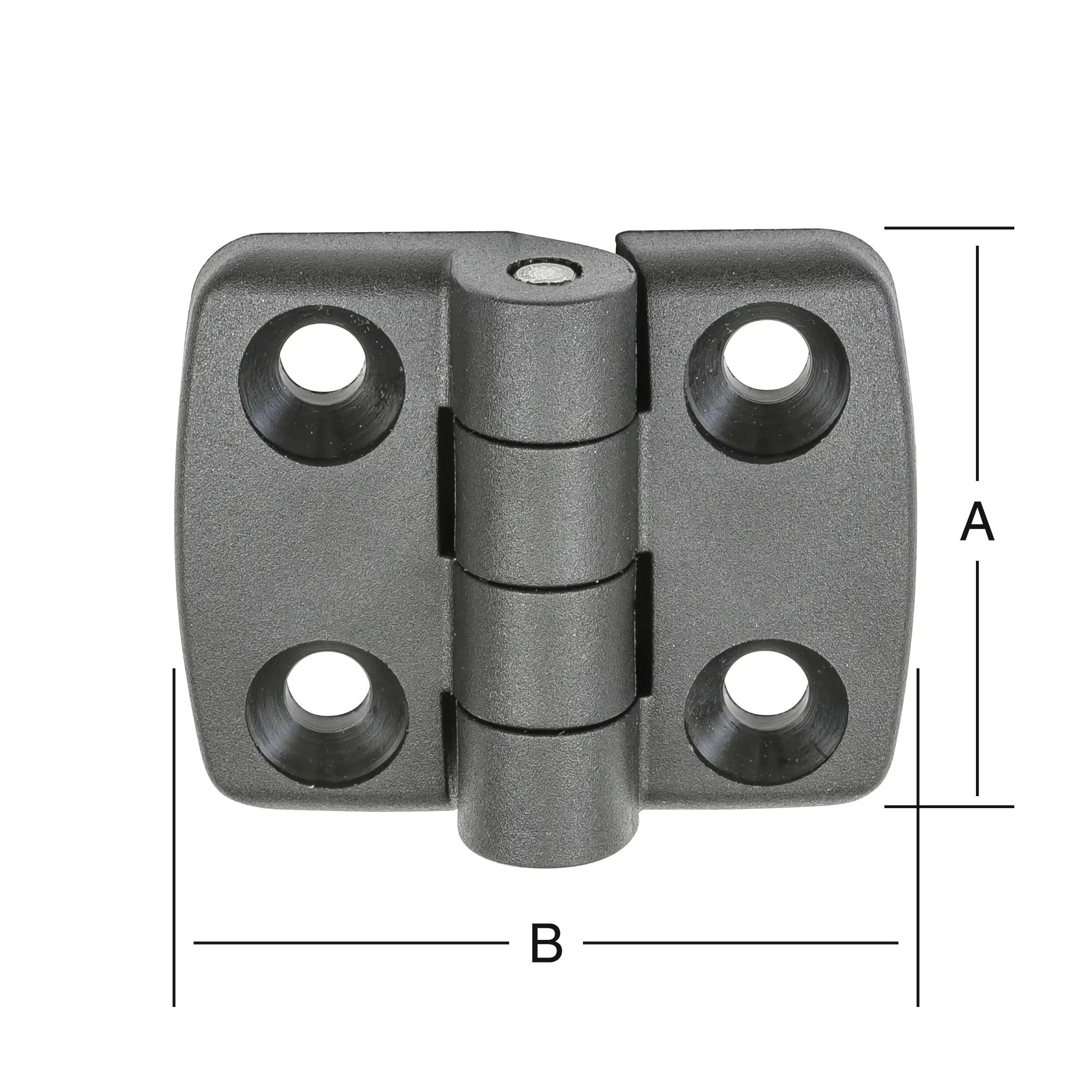 Vormann Polyamid-Scharniere schwarz 30 x 39 mm