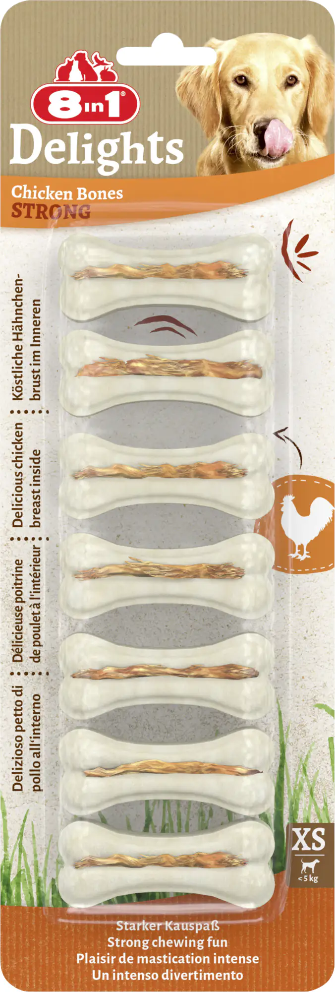 8in1 Kauknochen Delights Strong XS