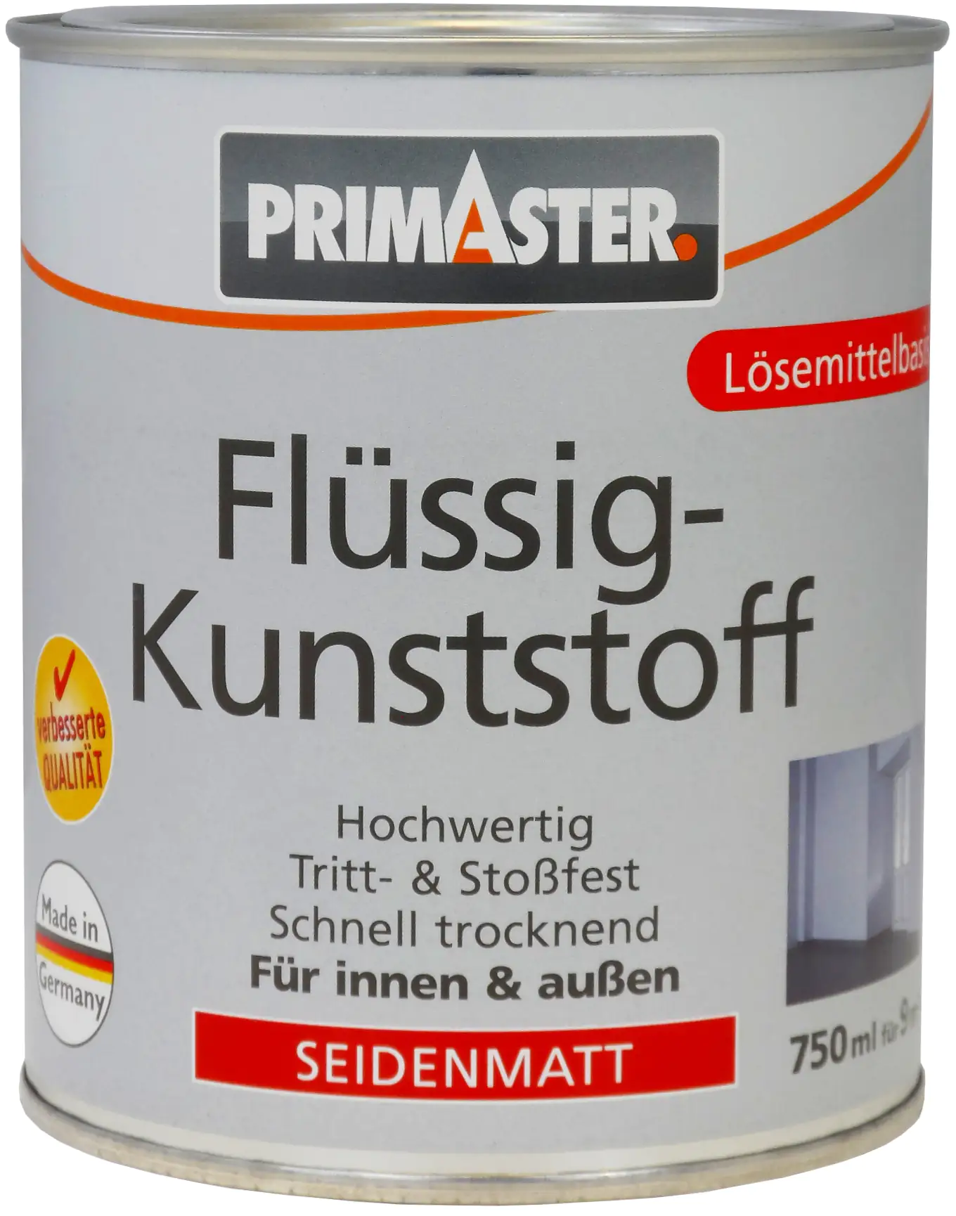Primaster Premium Flüssigkunststoff RAL 7001 750 ml silbergrau seidenmatt