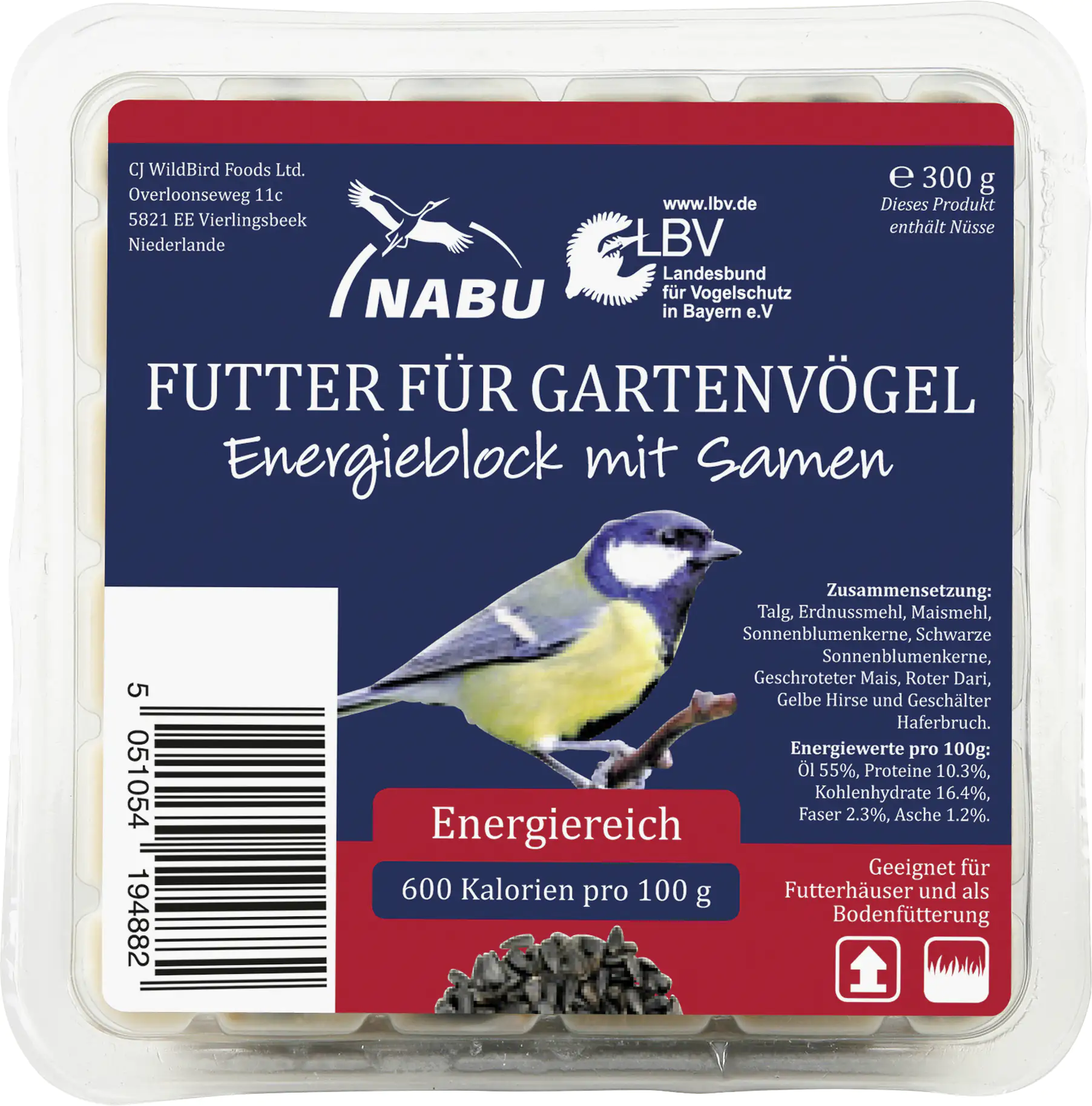 Energieblock mit Samen 300 g