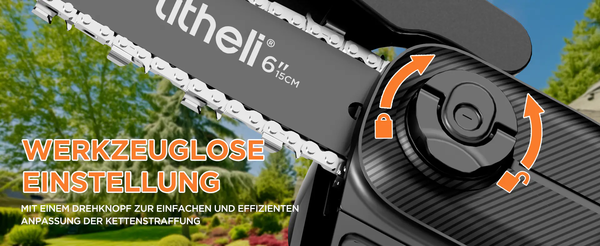 Litheli Akku Gehölzschneider U20 20V, 15cm Schwertlänge, inkl. Akku 2.0Ah