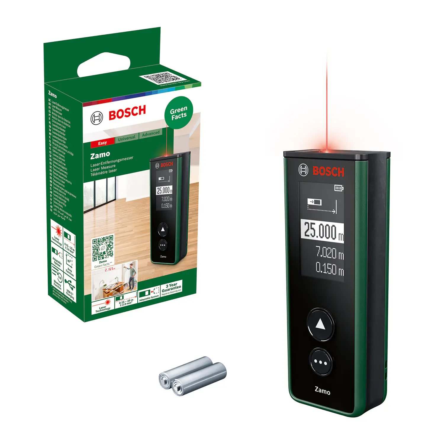 Bosch Laser-Entfernungsmesser Zamo IV bis 25 m über USB-C aufladbar Bosch Laser-Entfernungsmesser Zamo IV bis 25 m über USB-C aufladbar