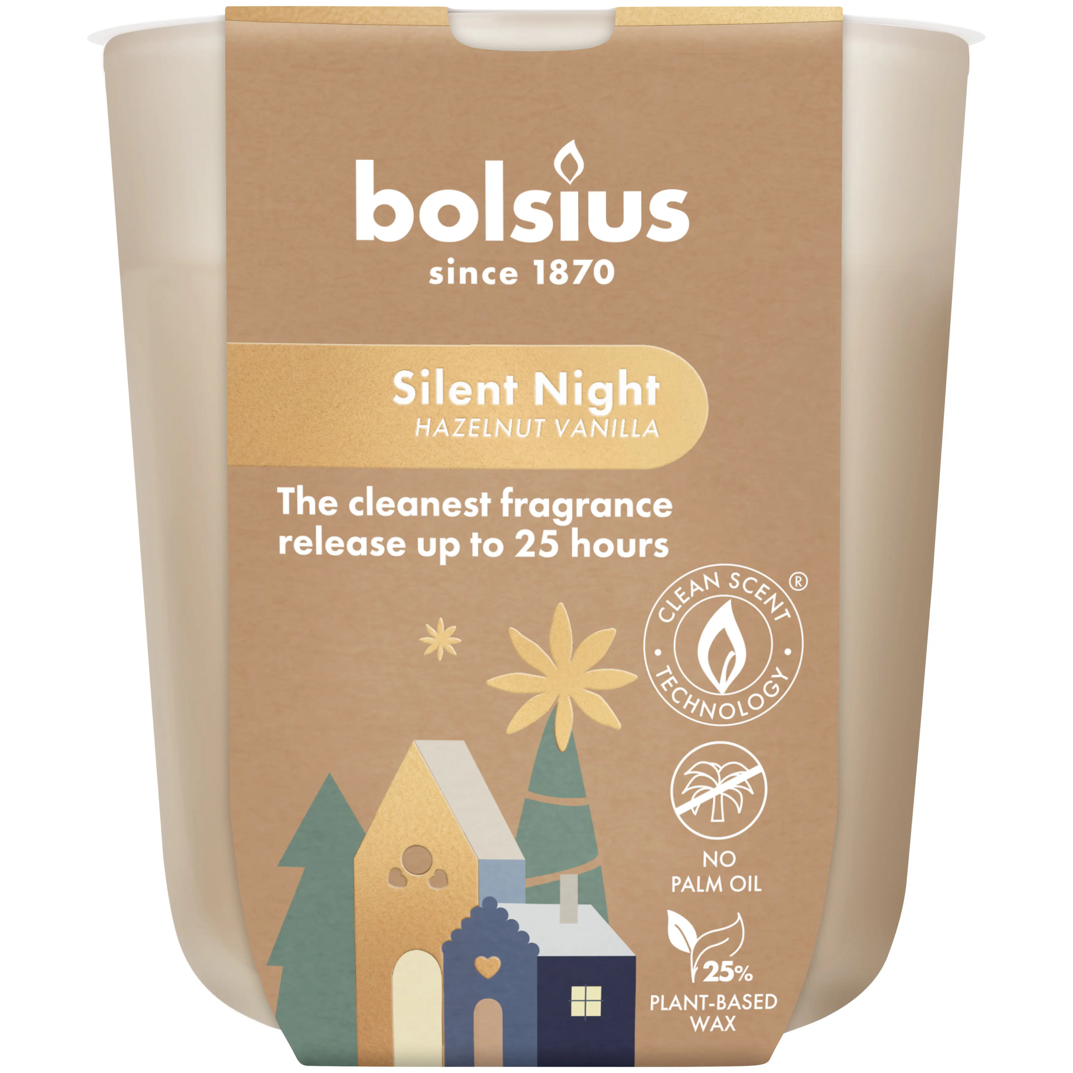 Bolsius Duftkerze im Glas true glow Ø 7,3 x 8 cm silent night